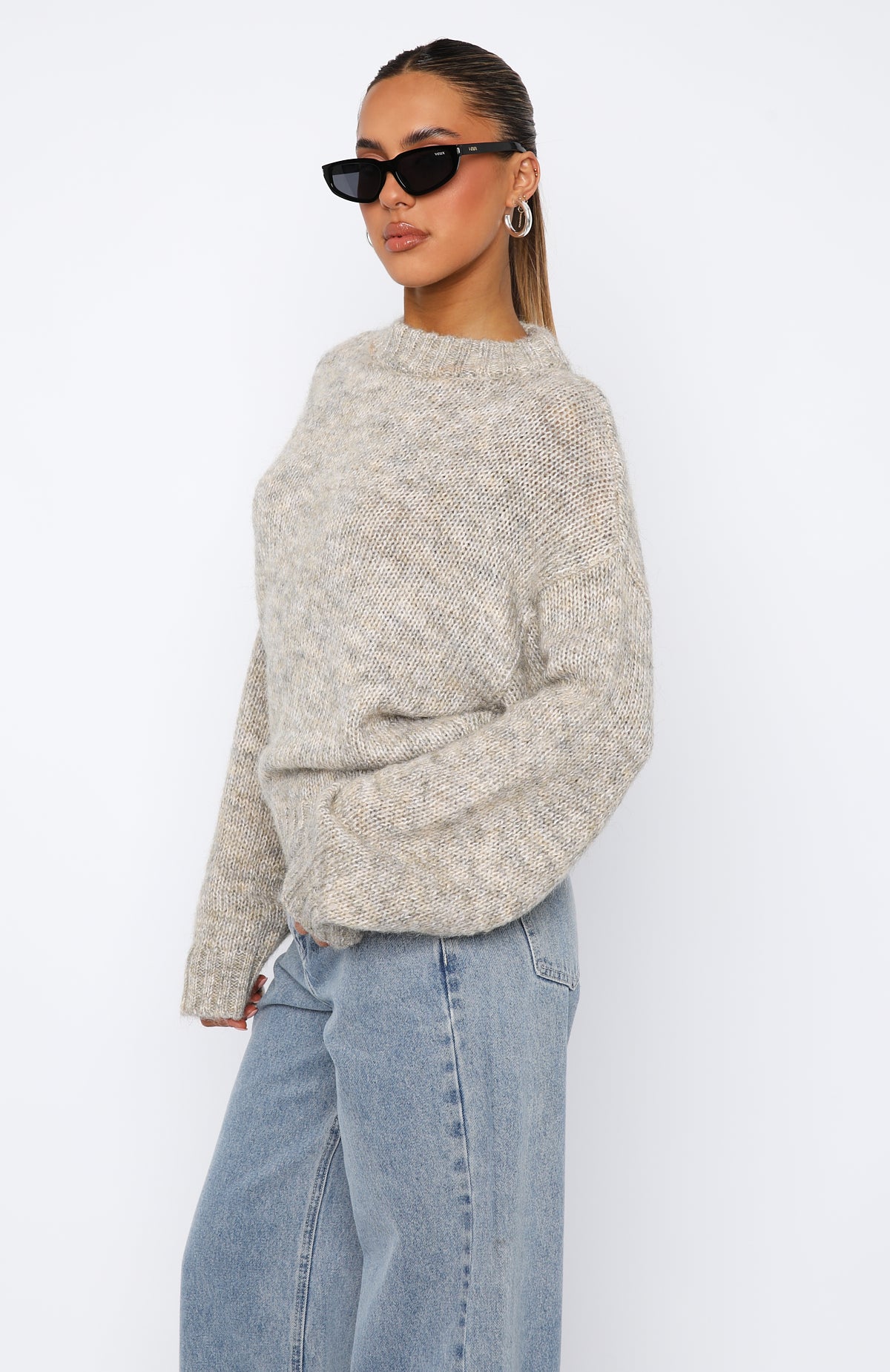 Ice Queen Knit Sweater Peppered Taupe - Image 4