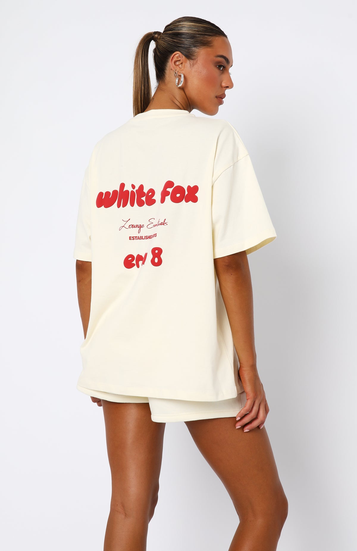 Era 8 Oversized Tee Cherry Cream - Image 4