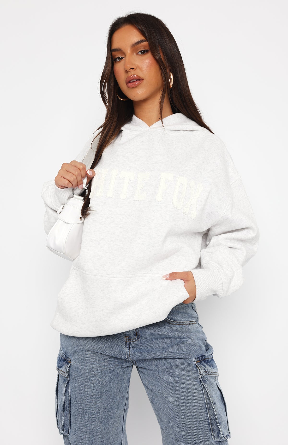 Shout It Out Oversized Hoodie Grey Marle - Image 2