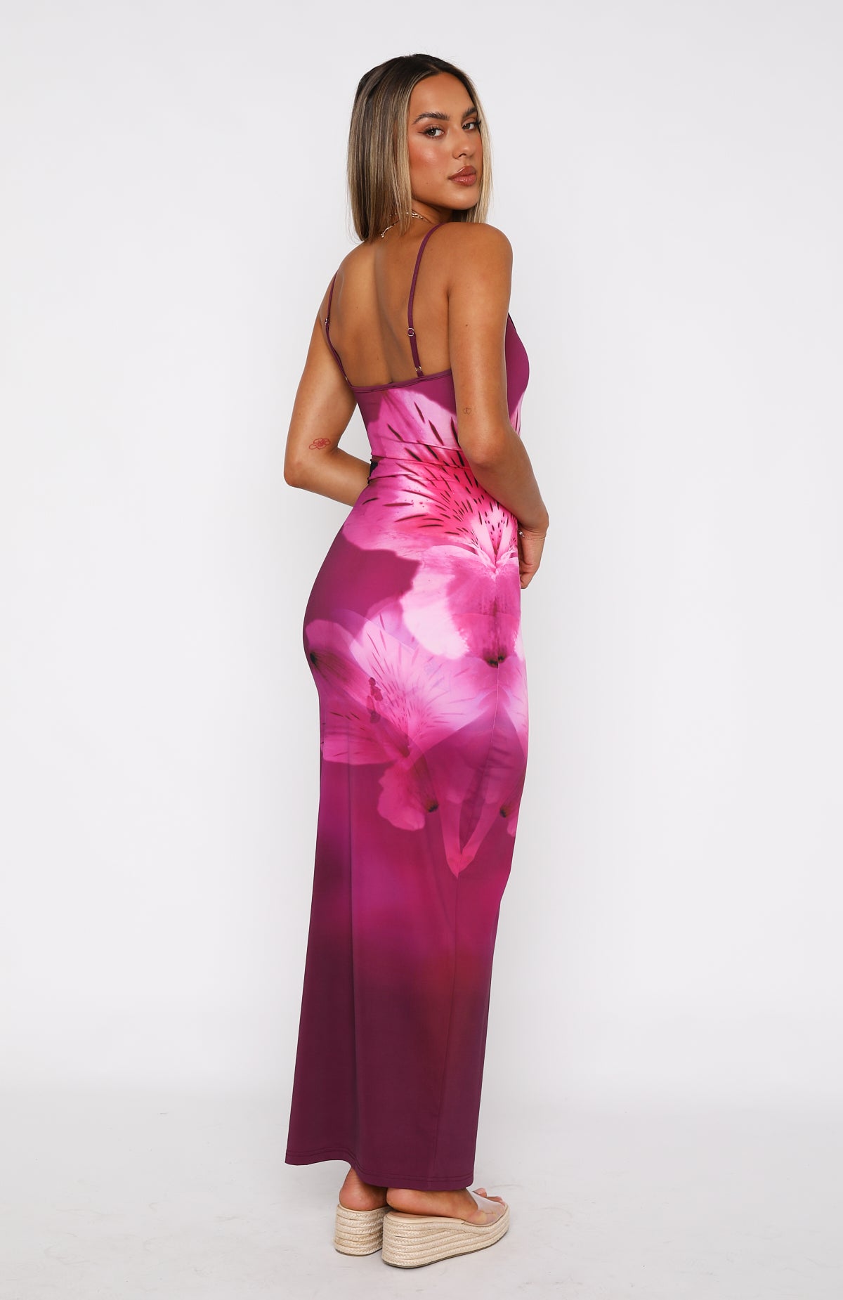 Feeling The Heat Maxi Dress Berry Lush - Image 4
