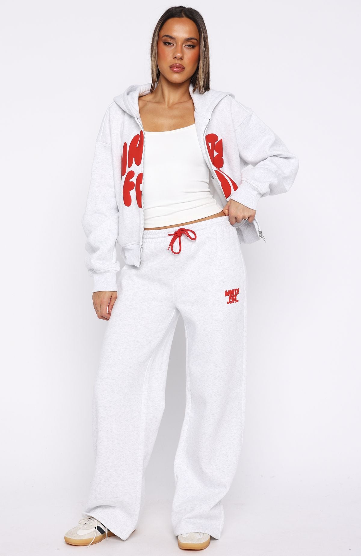 Club 14 Allie Boxy Zip Front Hoodie Grey Marle - Image 6