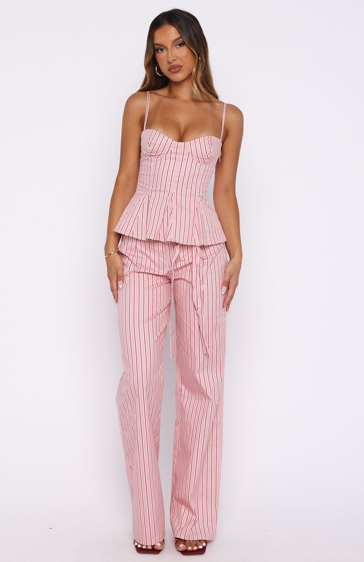 Tempt Me Not Pants Pink Stripe - Image 2
