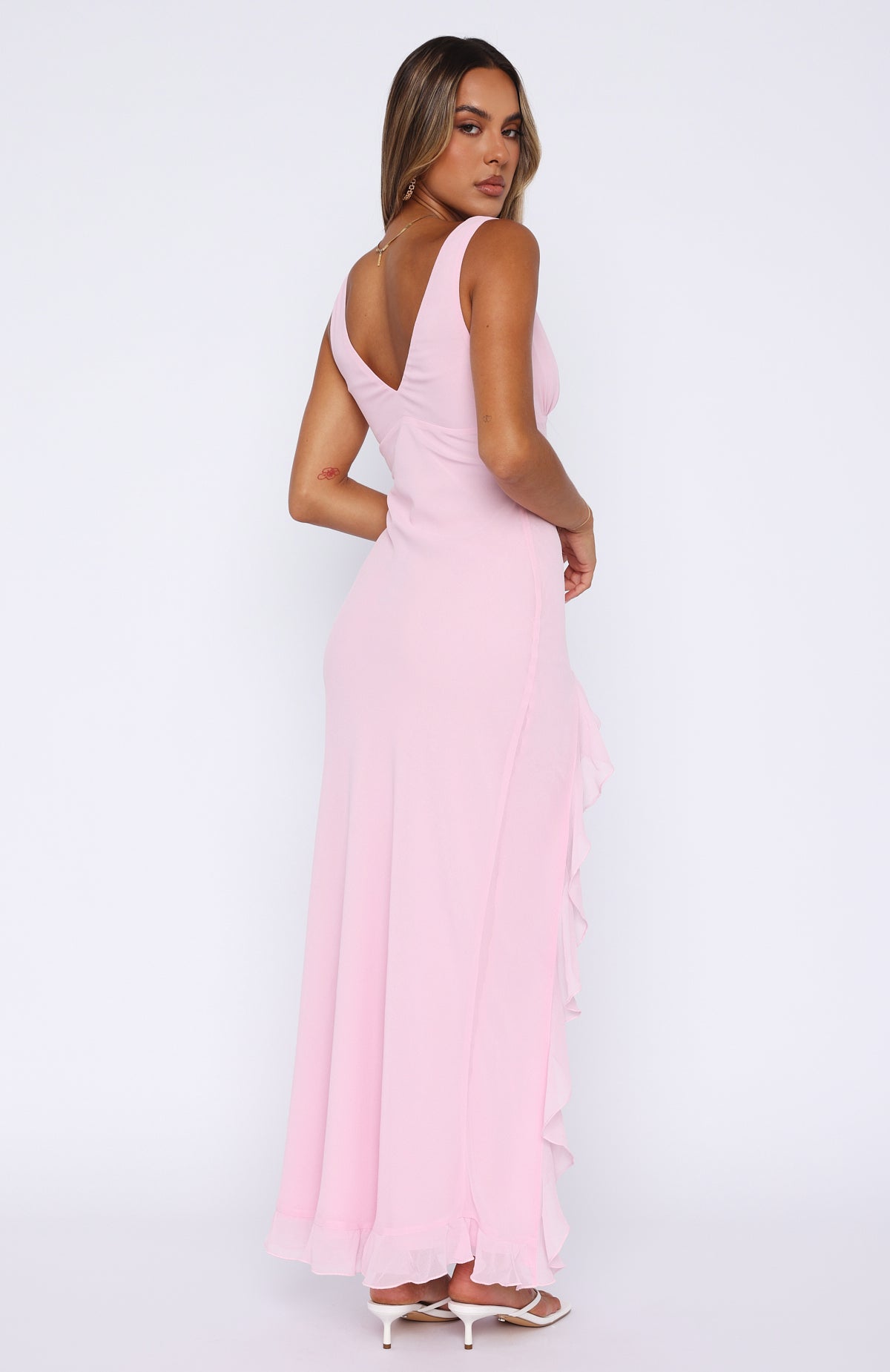 Tell Me Everything Maxi Dress Pink - Image 4