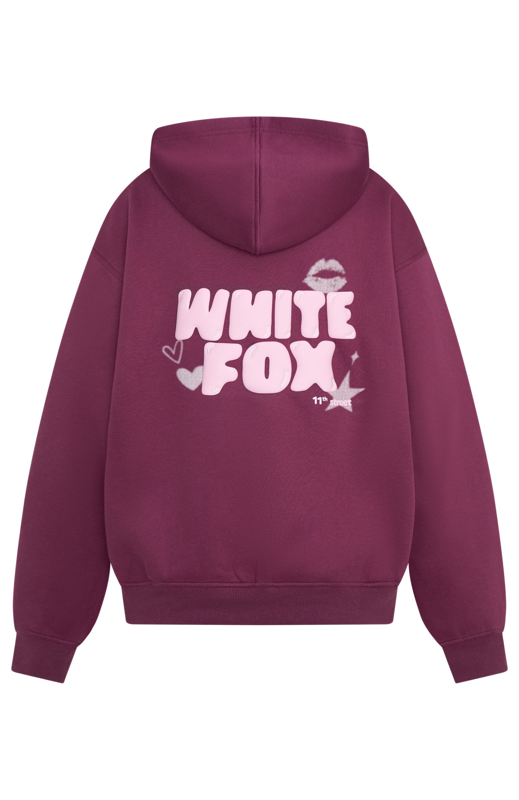 11th Street Sweet Kisses Oversized Hoodie Very Berry - Image 5