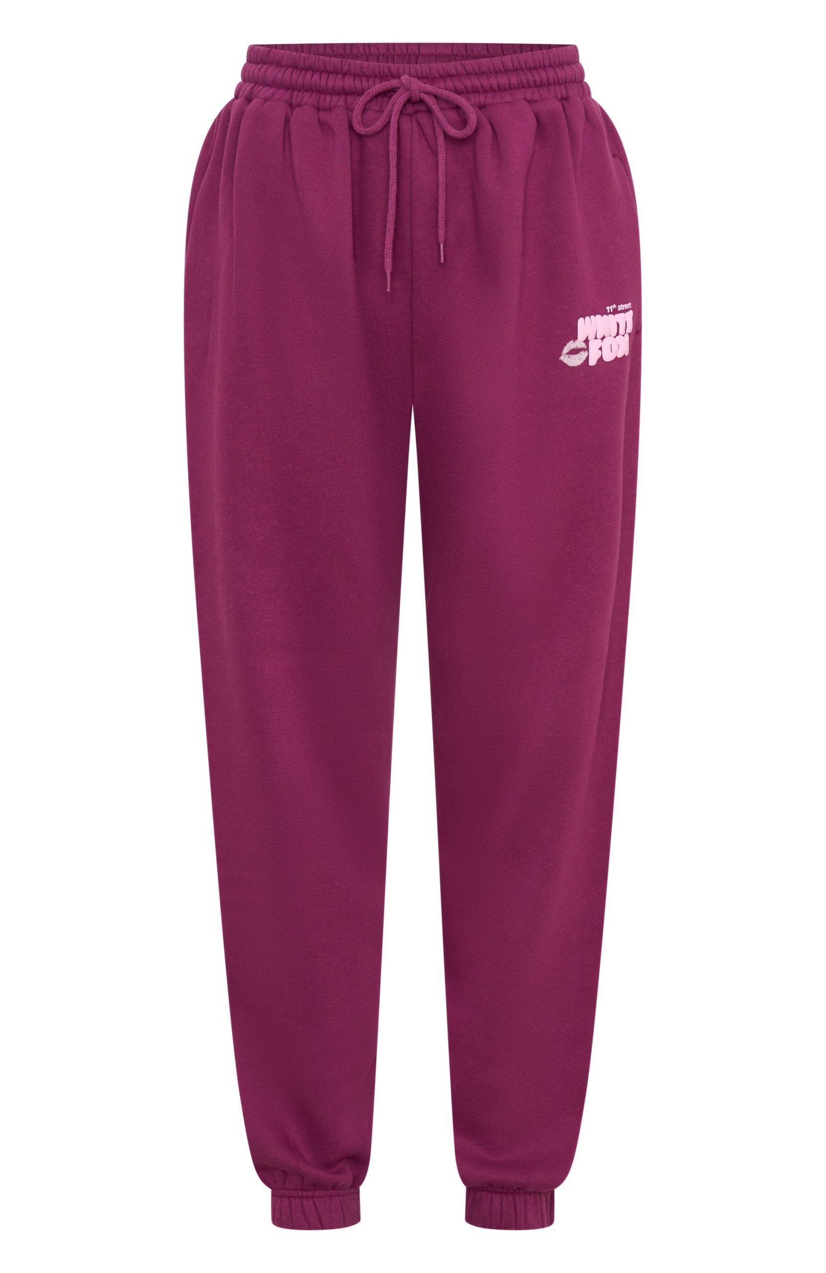 11th Street Sweet Kisses Sweatpants Very Berry - Image 5