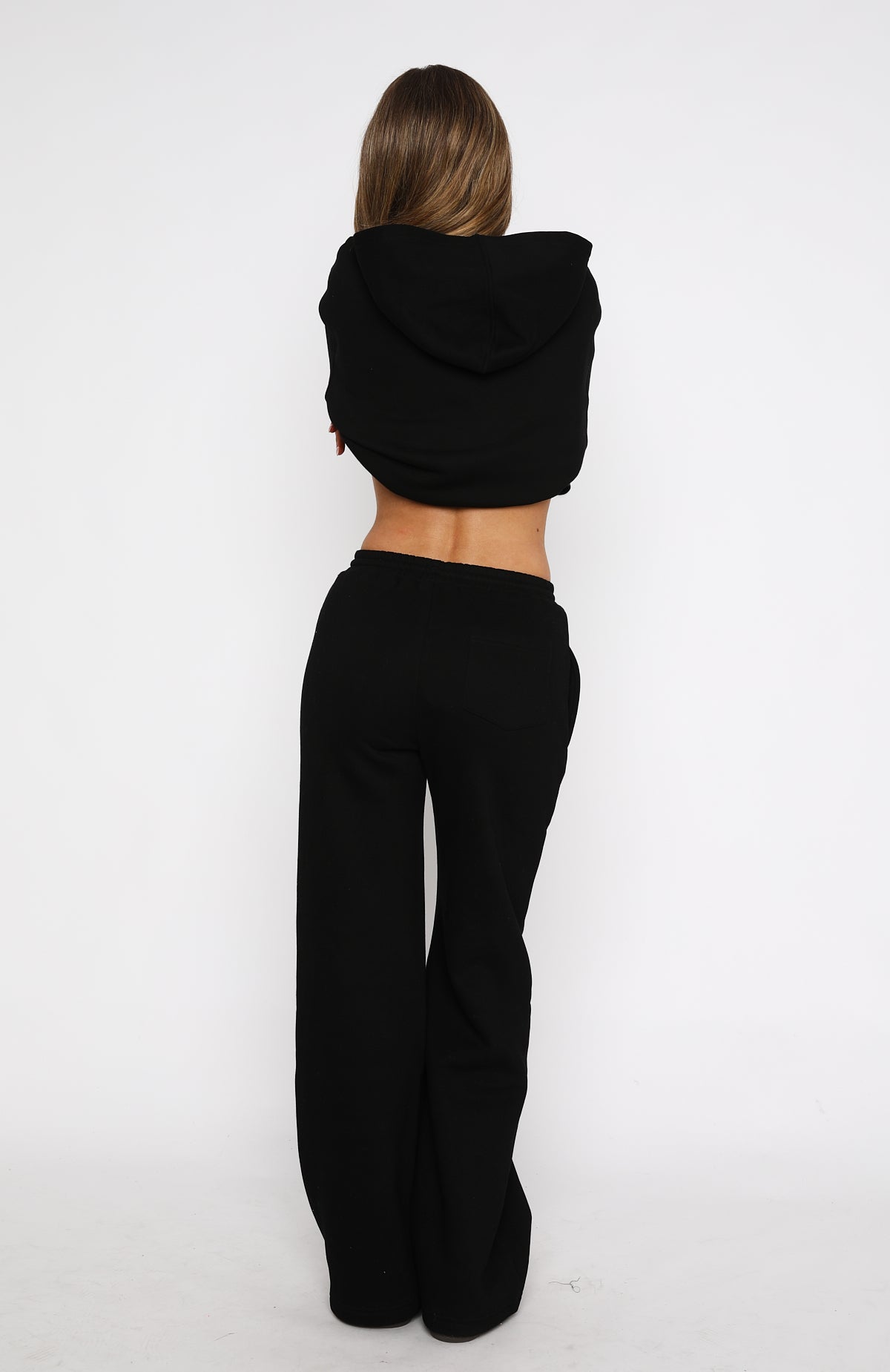 Match Your Words Wide Leg Sweatpants Black - Image 4