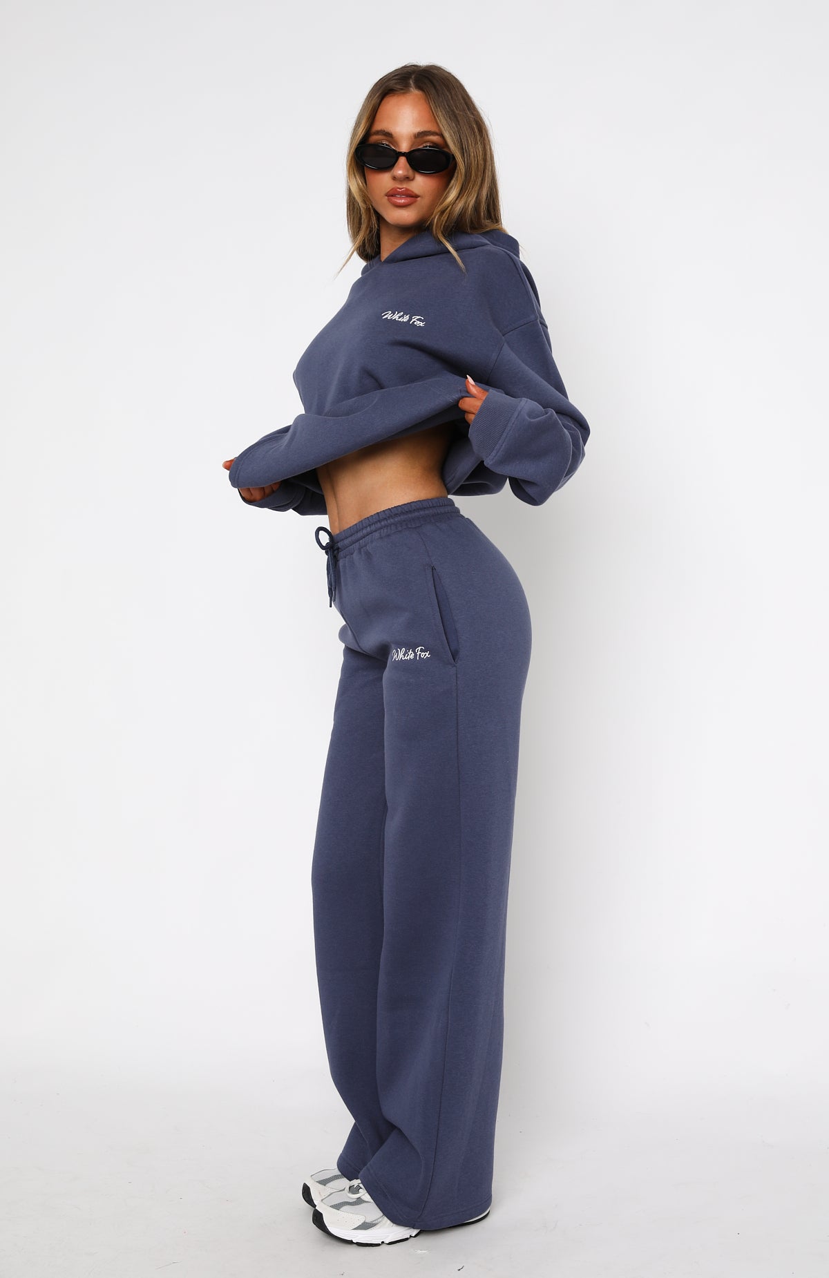 Match Your Words Wide Leg Sweatpants Navy - Image 3