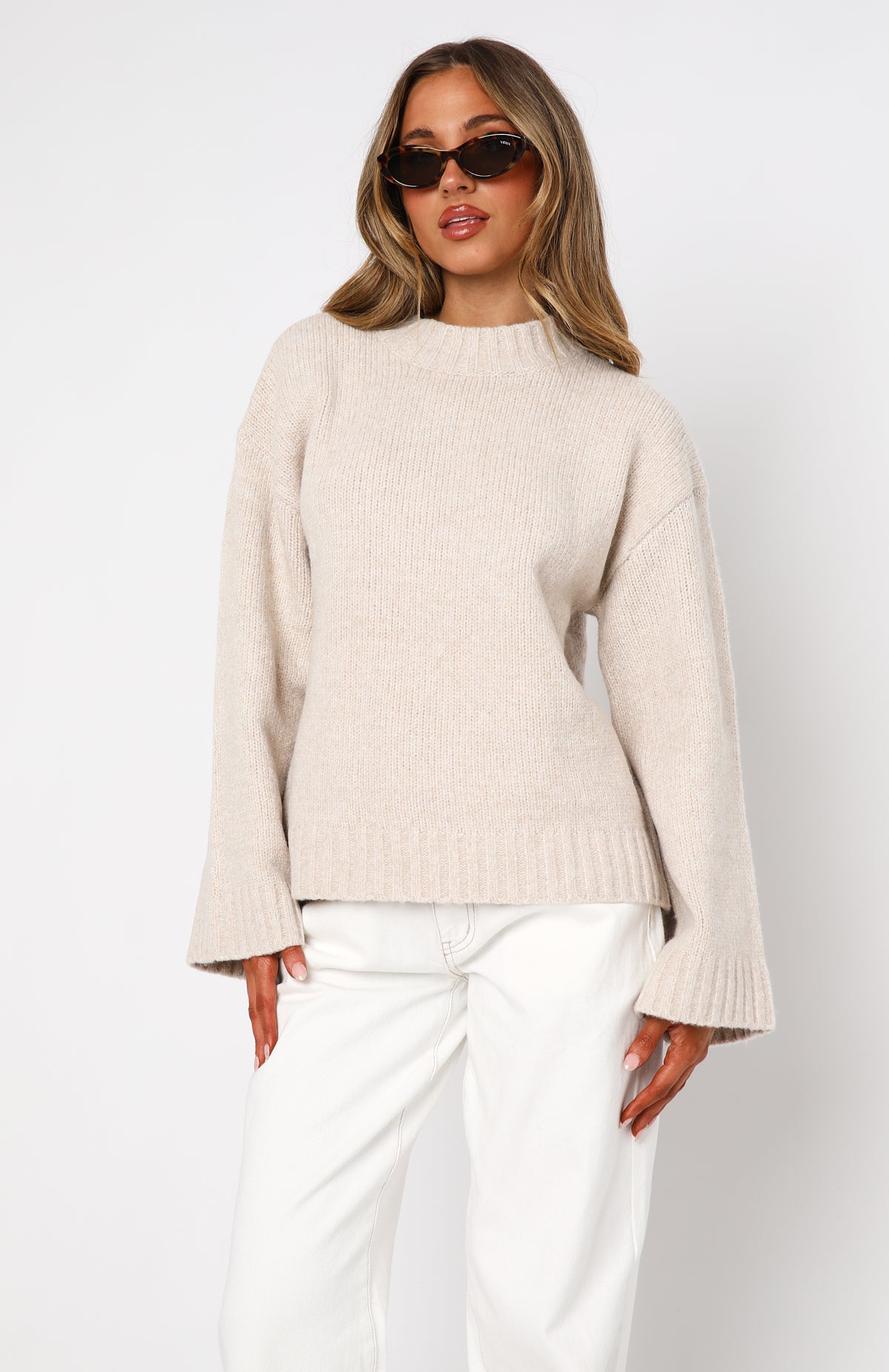 Winter's Chill Knit Sweater Oat - Image 2