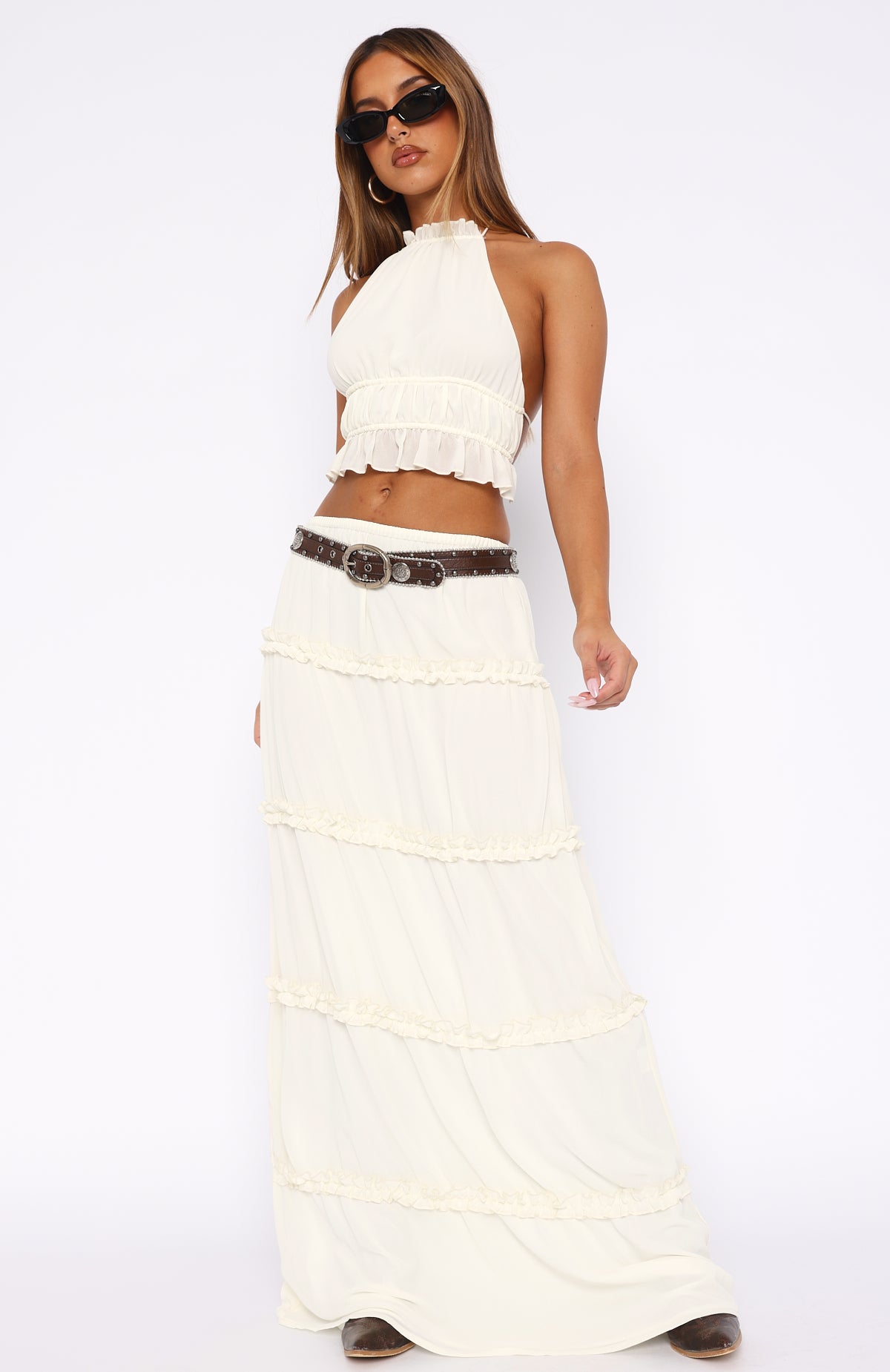 No Contact Maxi Skirt Off White - Image 5