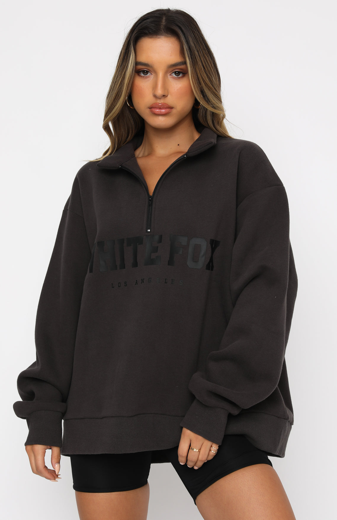 High Standard Zip Front Sweater Shadow - Image 2