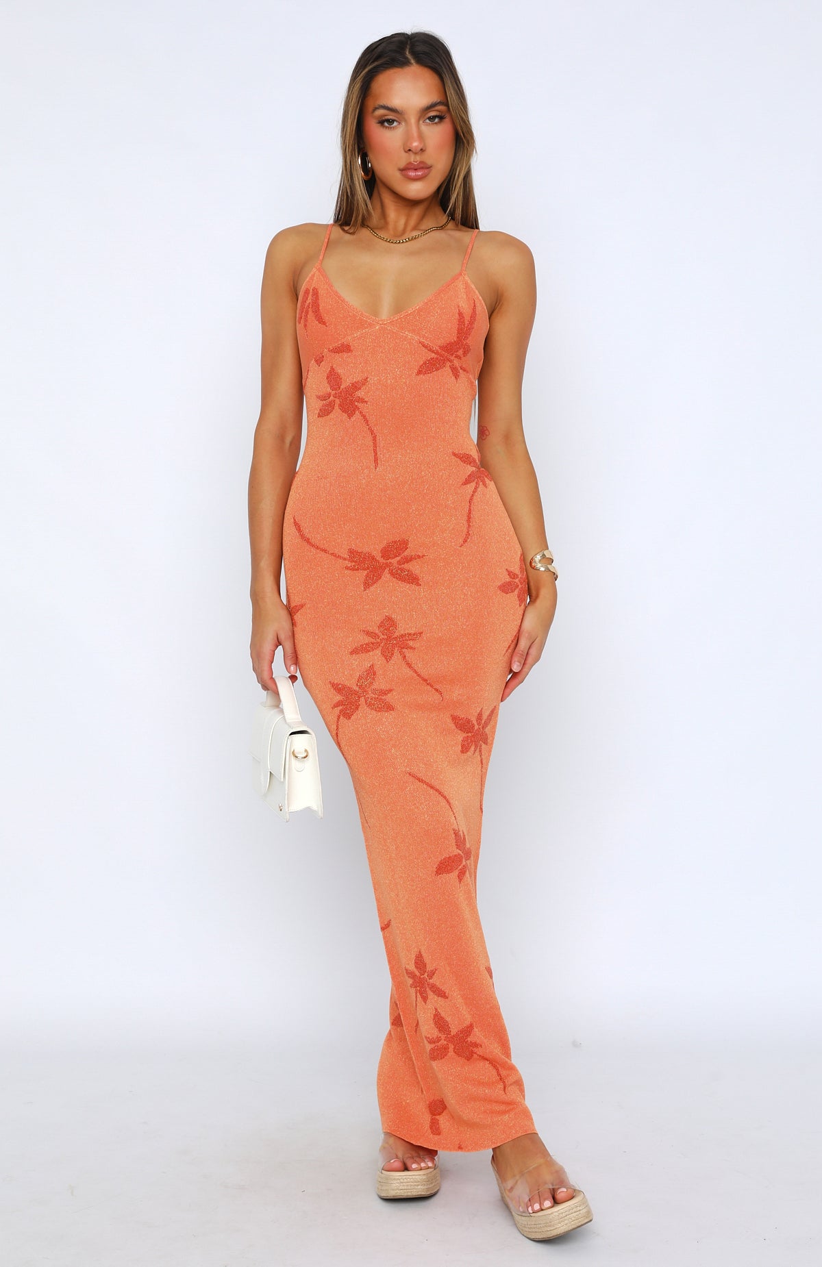 Trust Issues Maxi Dress Orange - Image 2