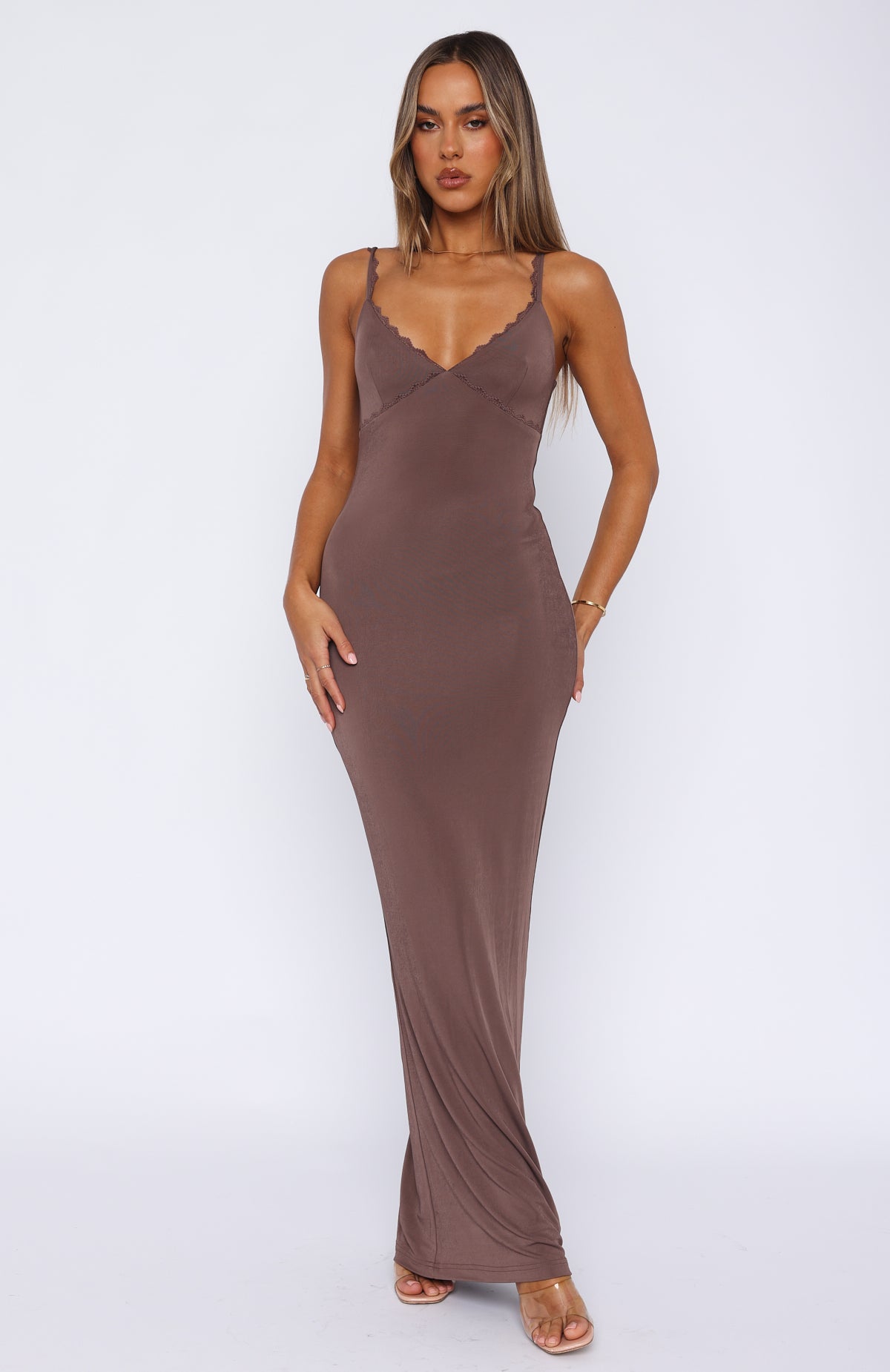 Only The Young Maxi Dress Mocha - Image 2
