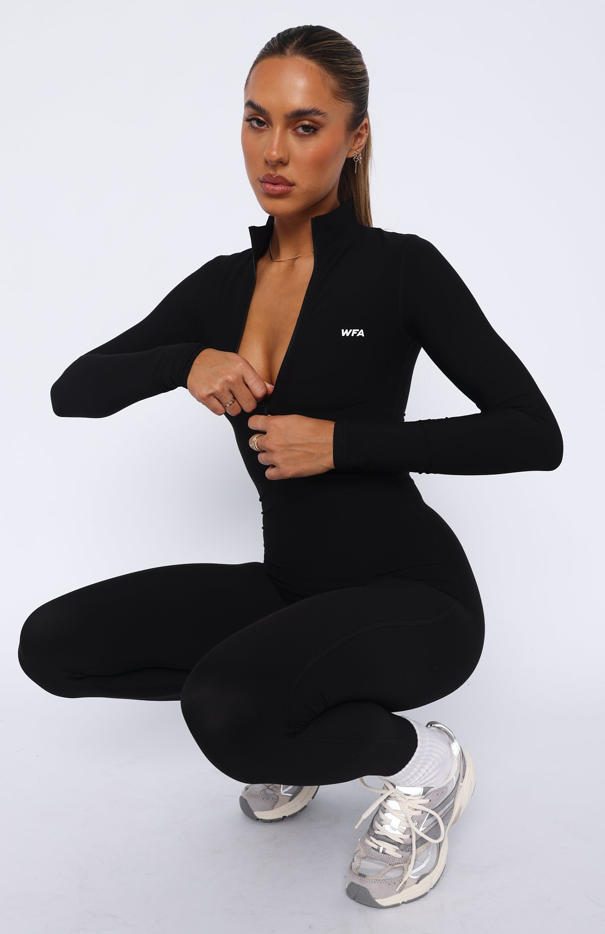 Exceed Long Sleeve Jumpsuit Black - Image 3