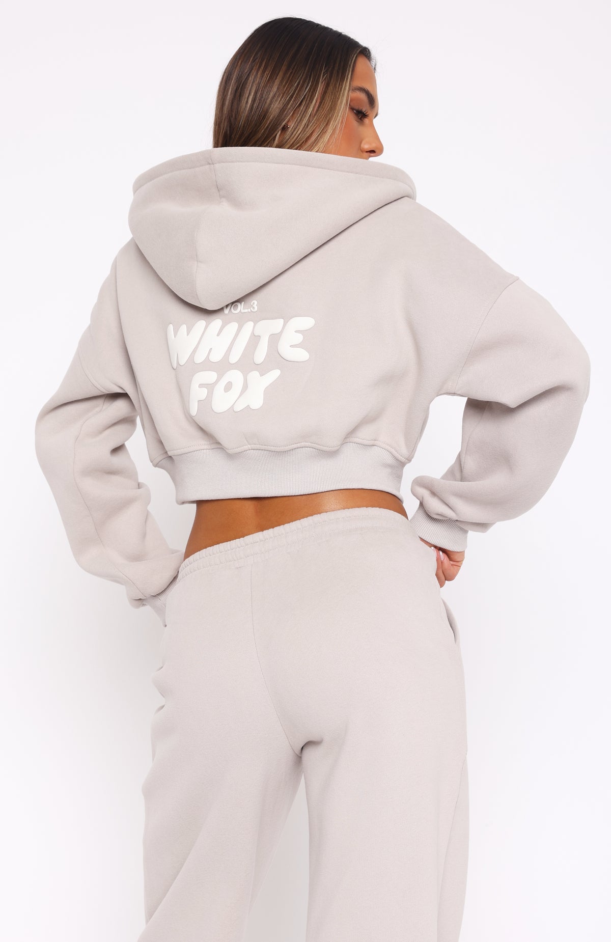 Offstage Cropped Zip Hoodie Moon - Image 5