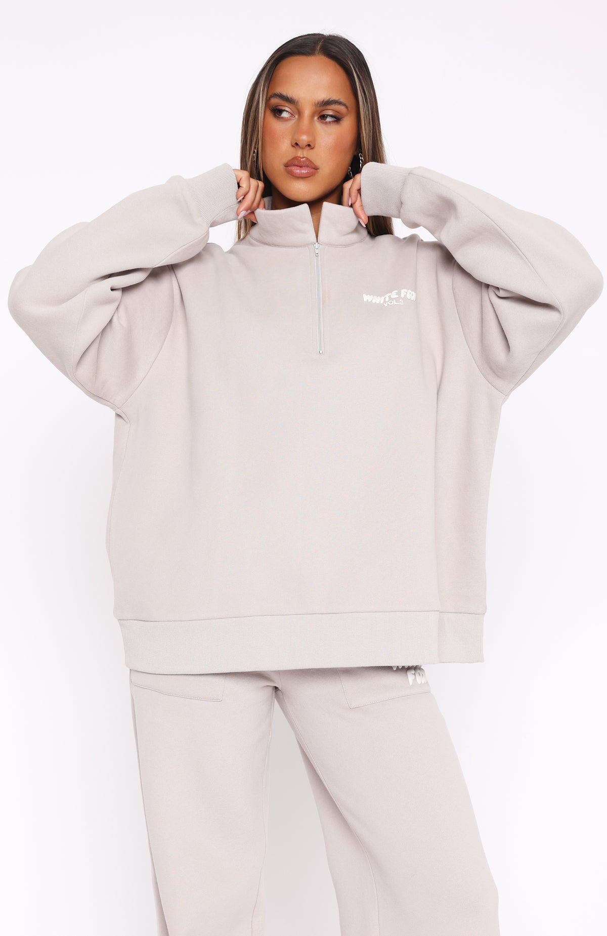 Offstage Zip Front Sweater Moon - Image 2