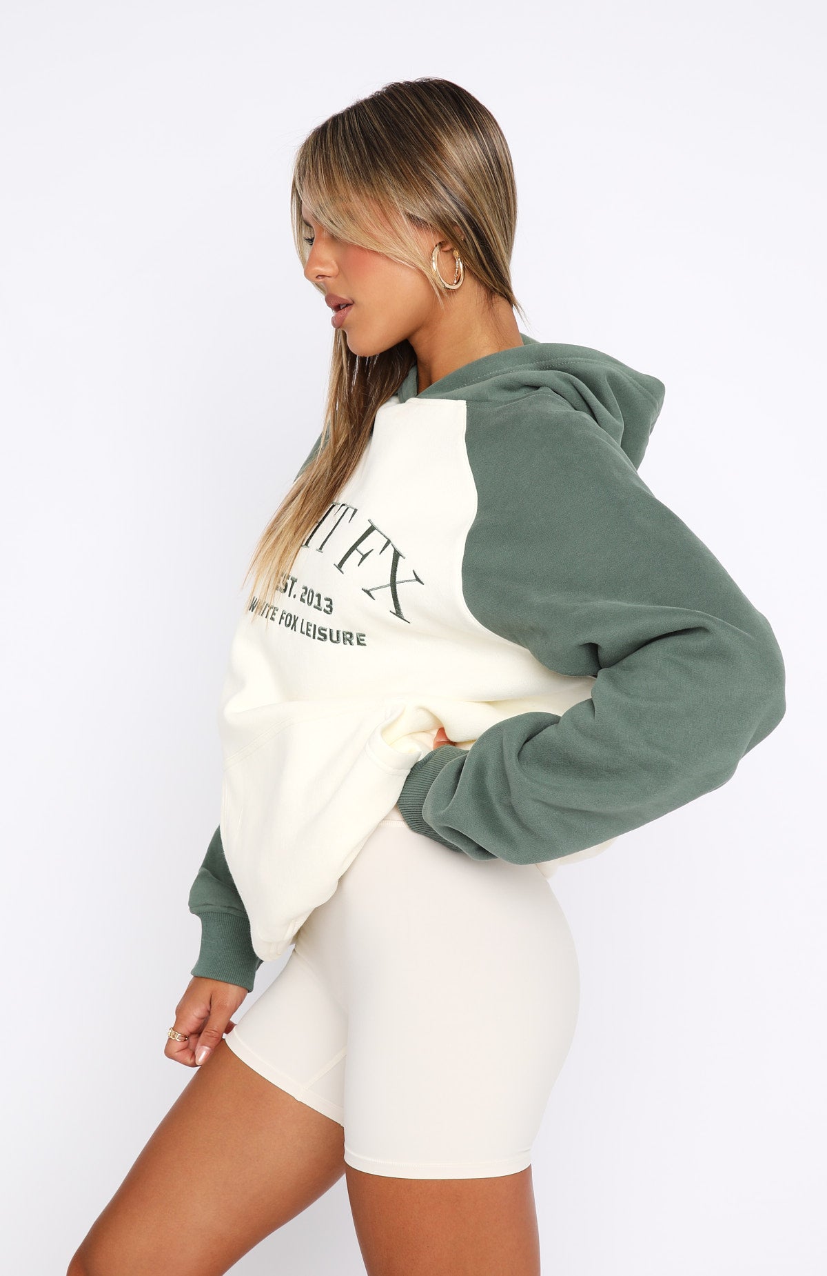 Caught Up On It Oversized Hoodie Cream - Image 3