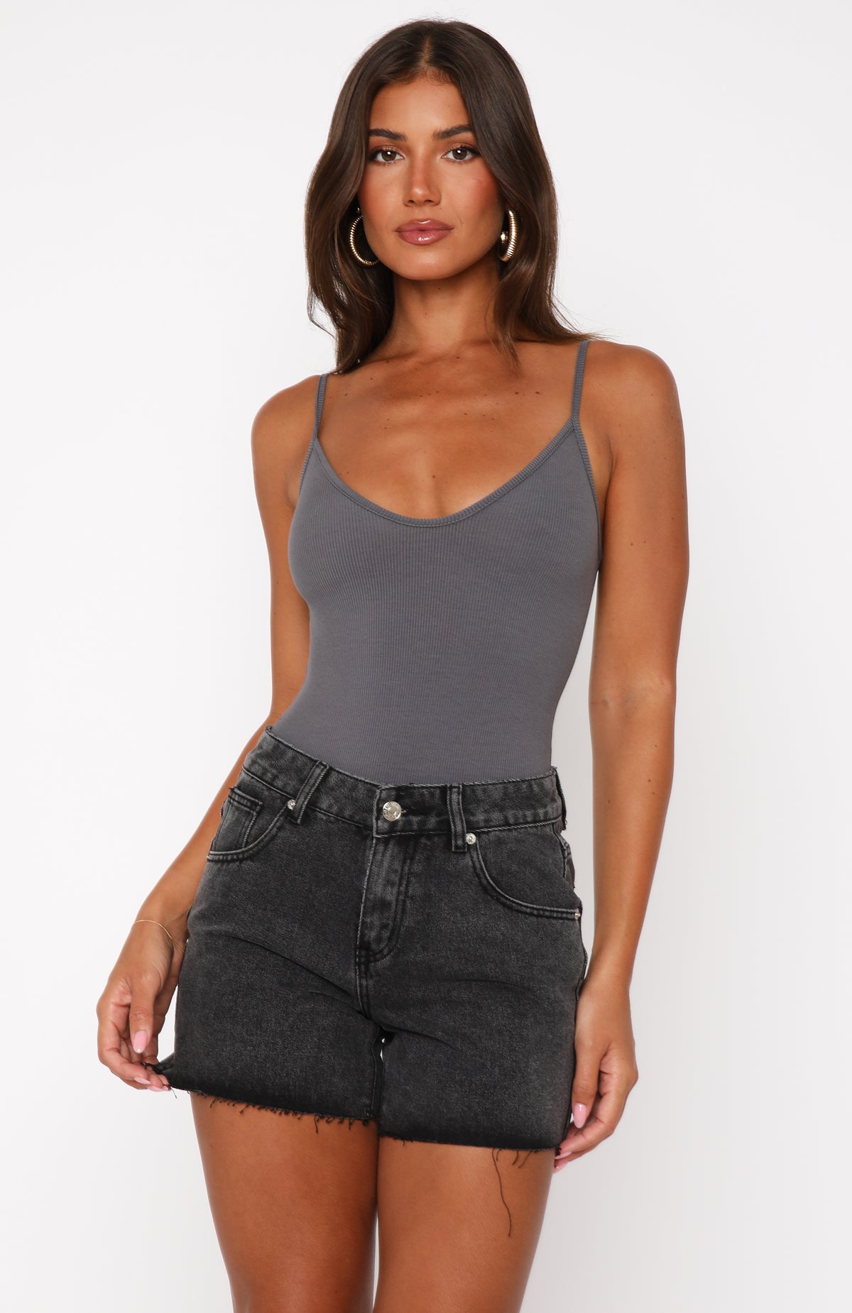 Not Meant To Be Denim Shorts Black Acid - Image 2