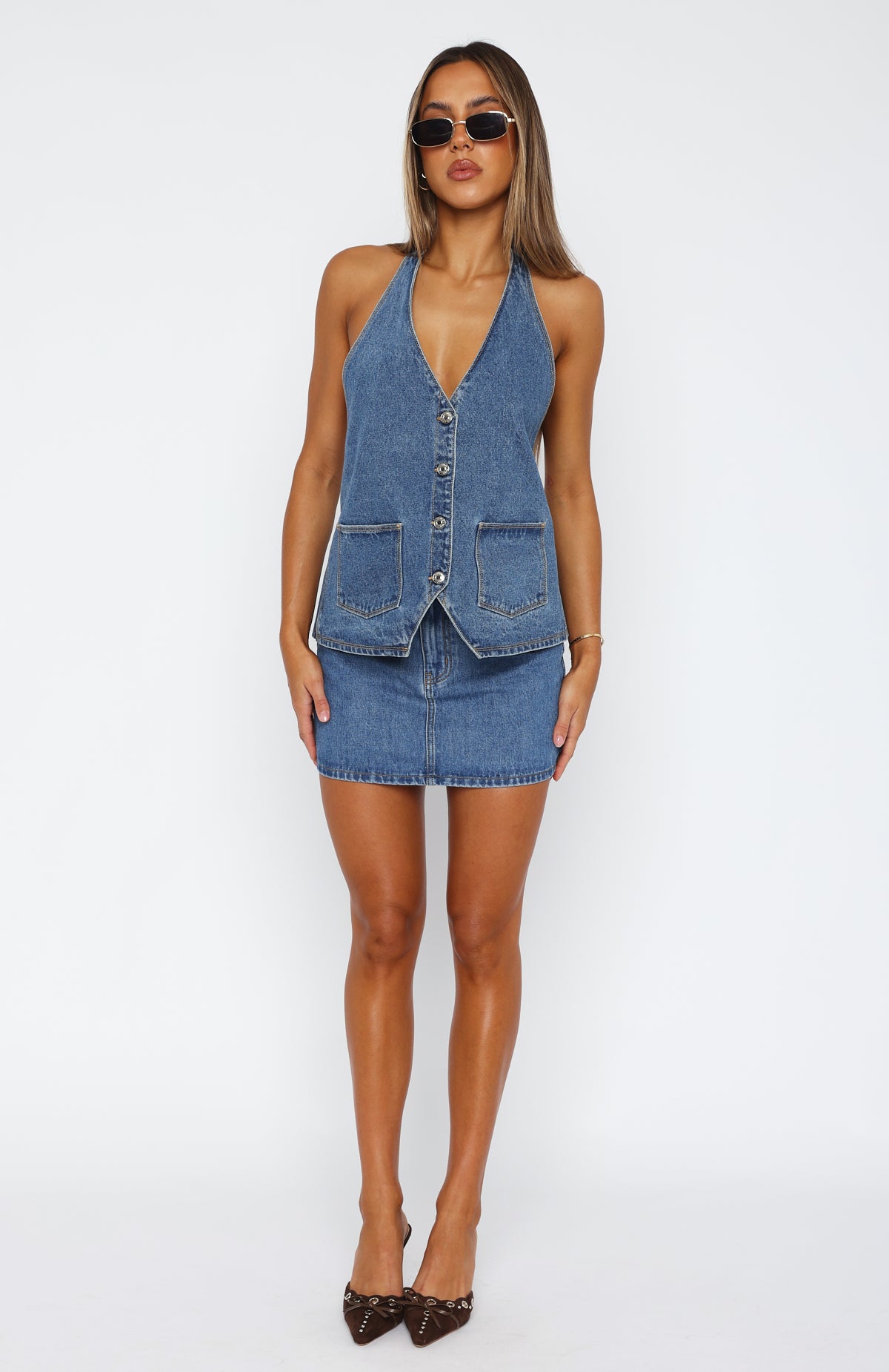 Holla At Me Mini Skirt Admiral Blue - Image 5