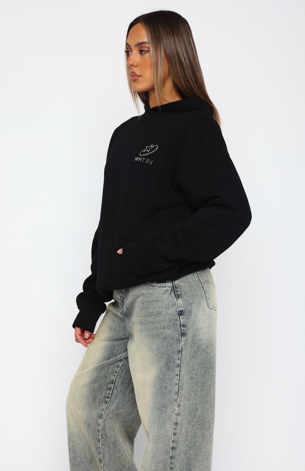 Always Shining Oversized Hoodie Black - Image 4