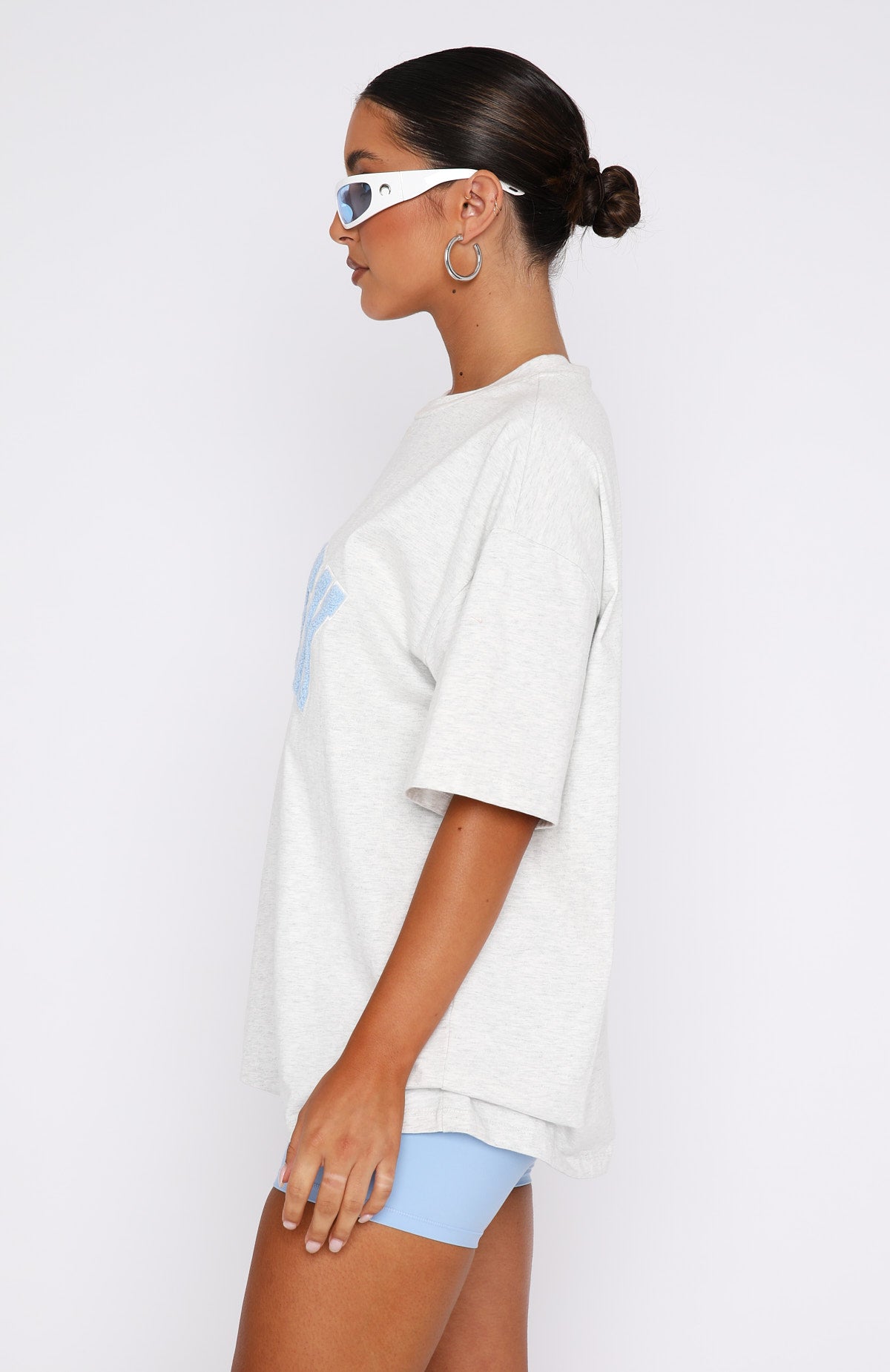 Give It Away Oversized Tee Grey Marle - Image 3