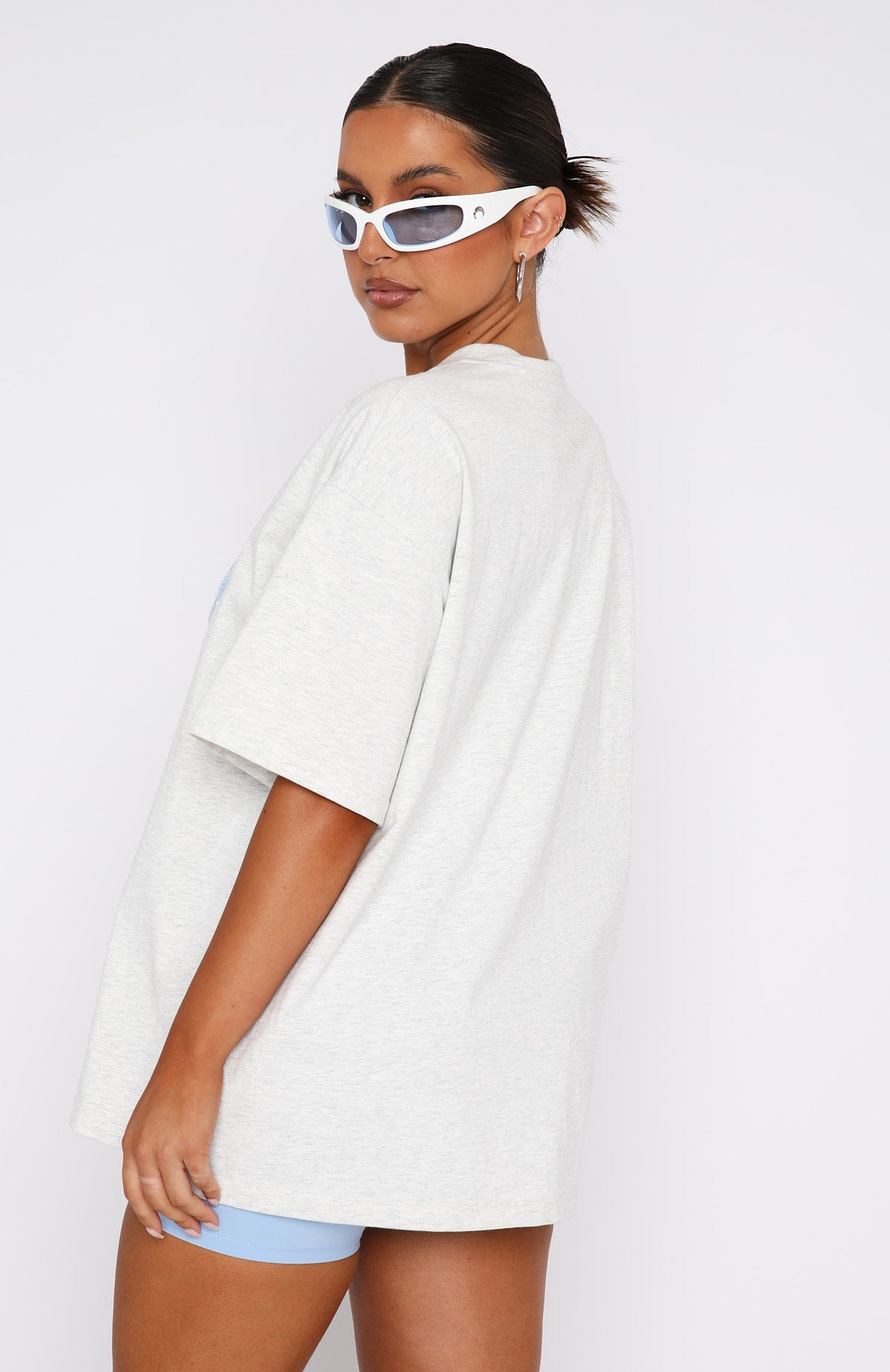 Give It Away Oversized Tee Grey Marle - Image 4