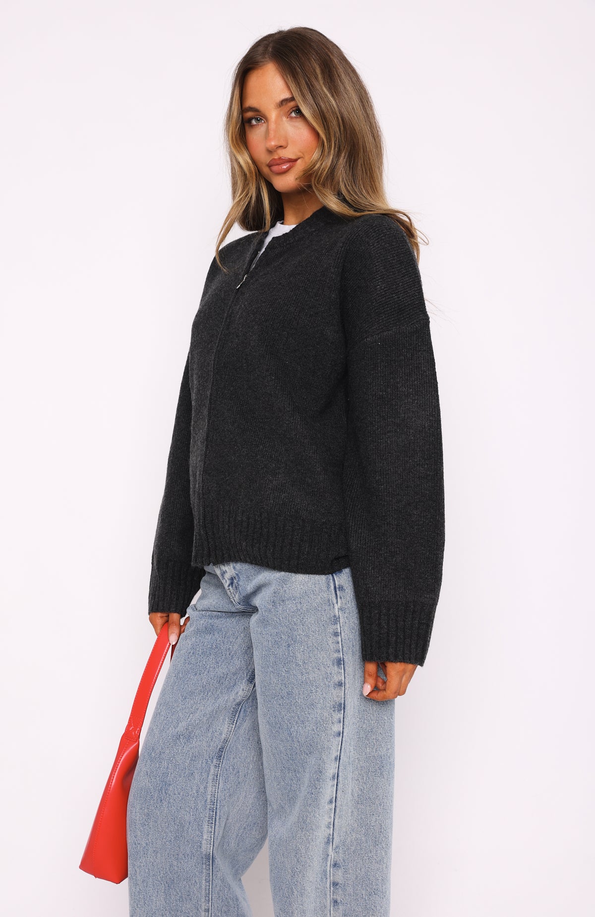 Unbreakable Bond Knit Jacket Charcoal - Image 3