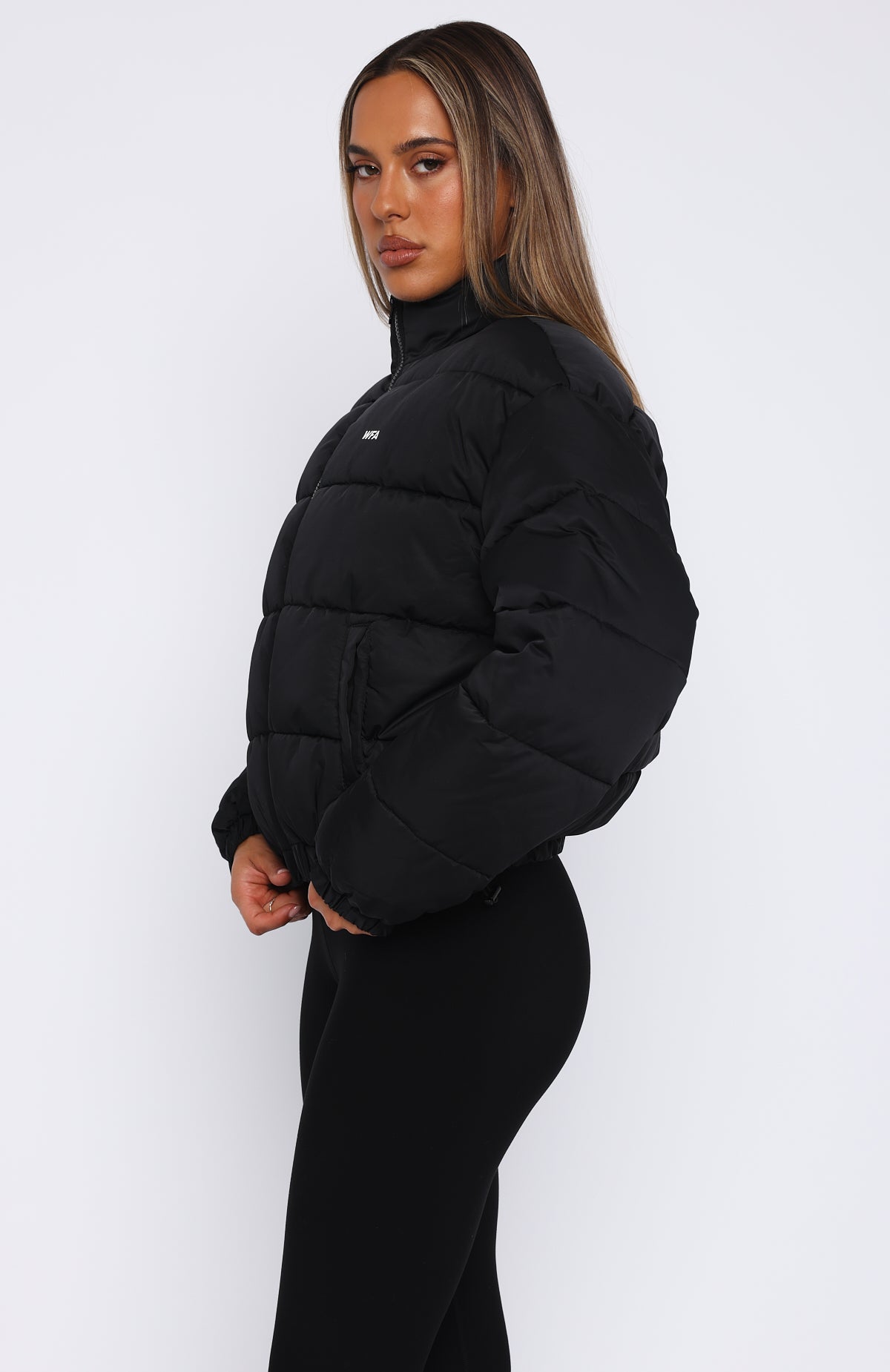 Summit Zip Through Puffer Black - Image 3