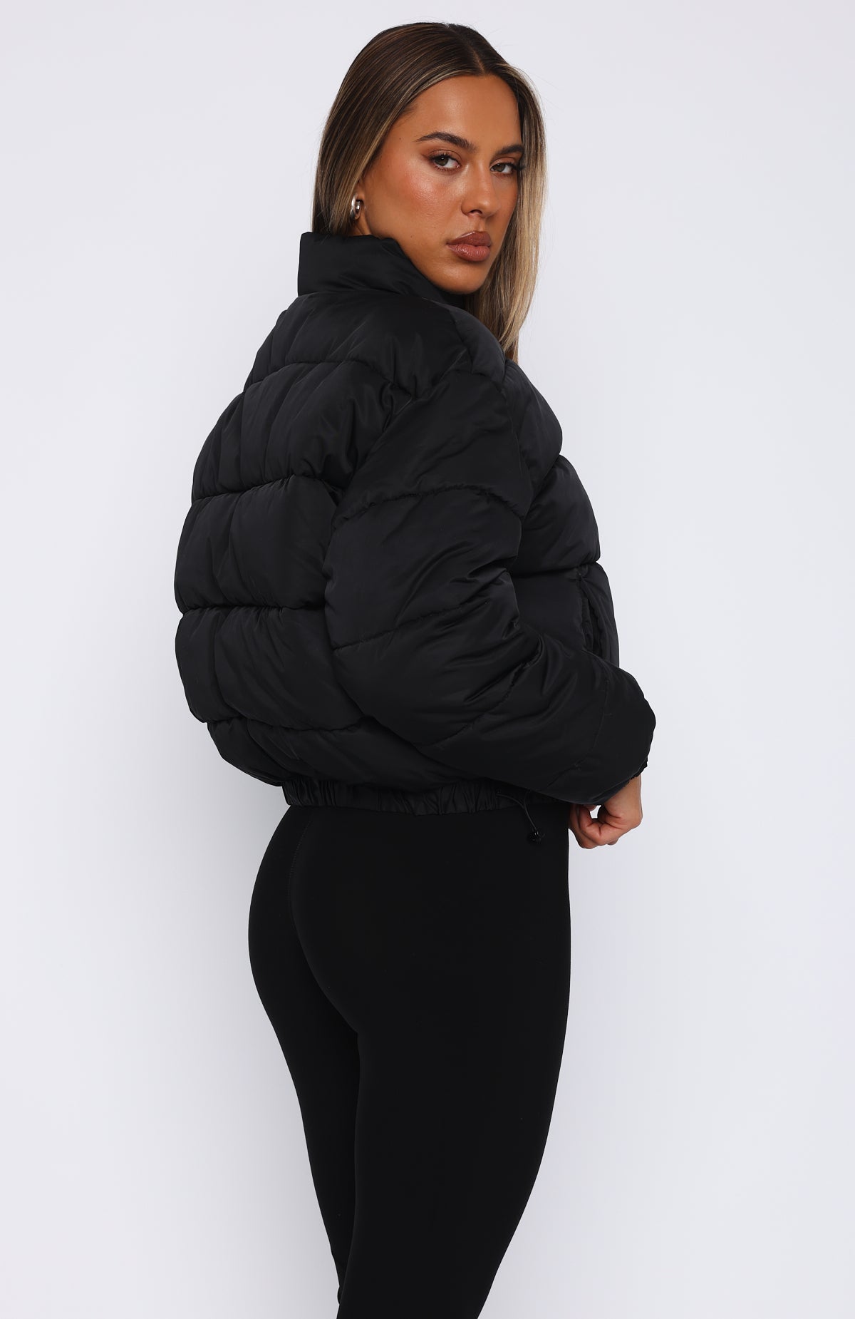 Summit Zip Through Puffer Black - Image 4