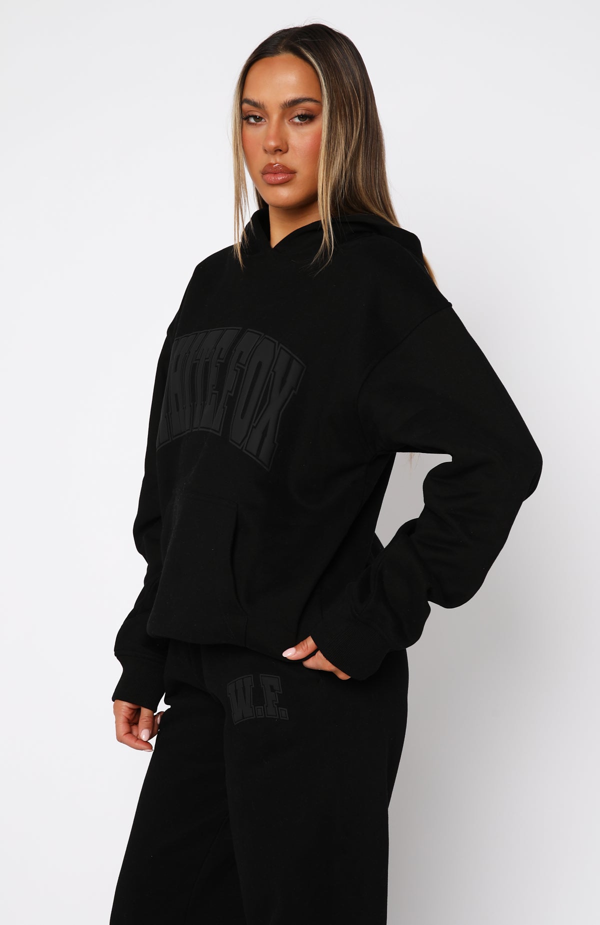 Decade Classics Varsity Oversized Hoodie Black - Image 3