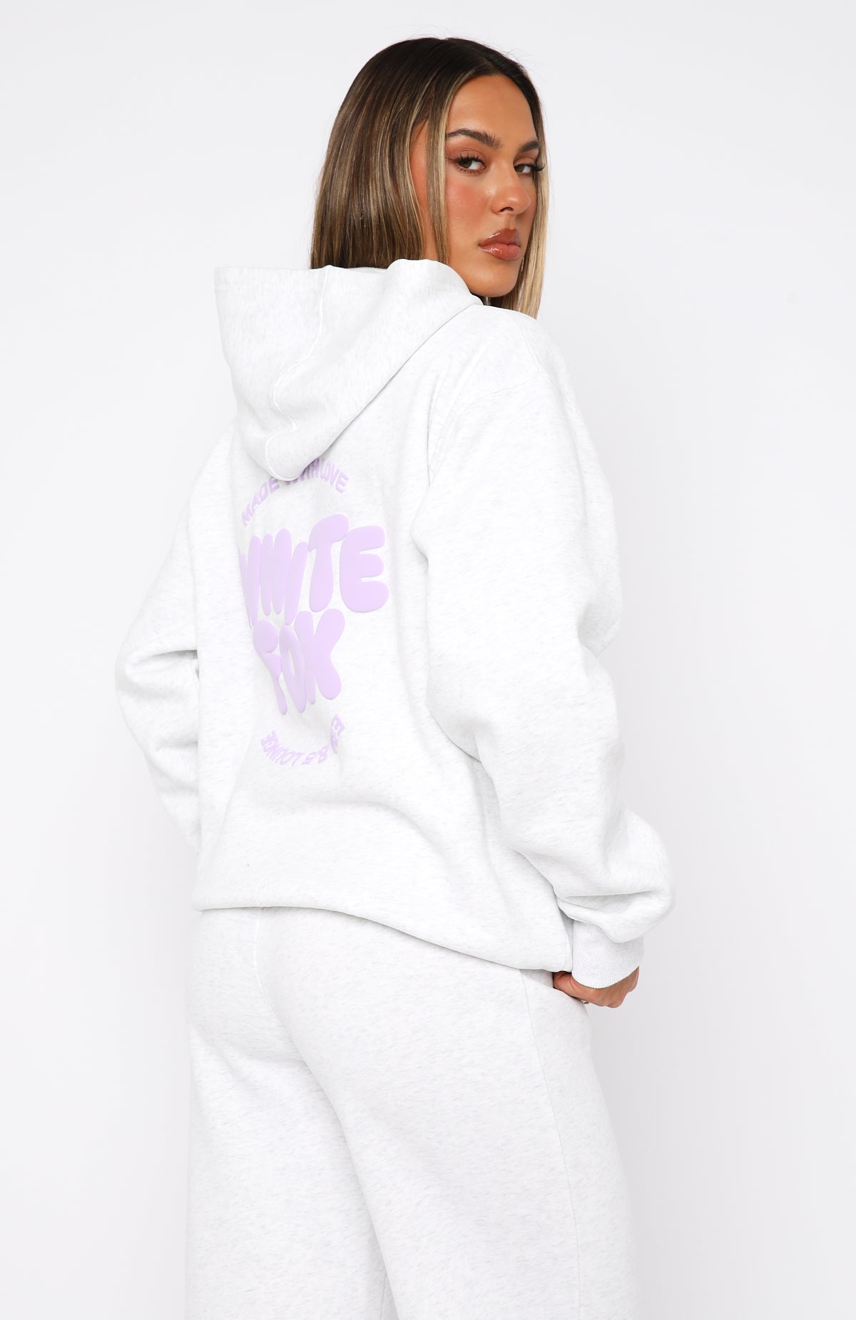 With Love For You Oversized Hoodie Grey Marle - Image 4
