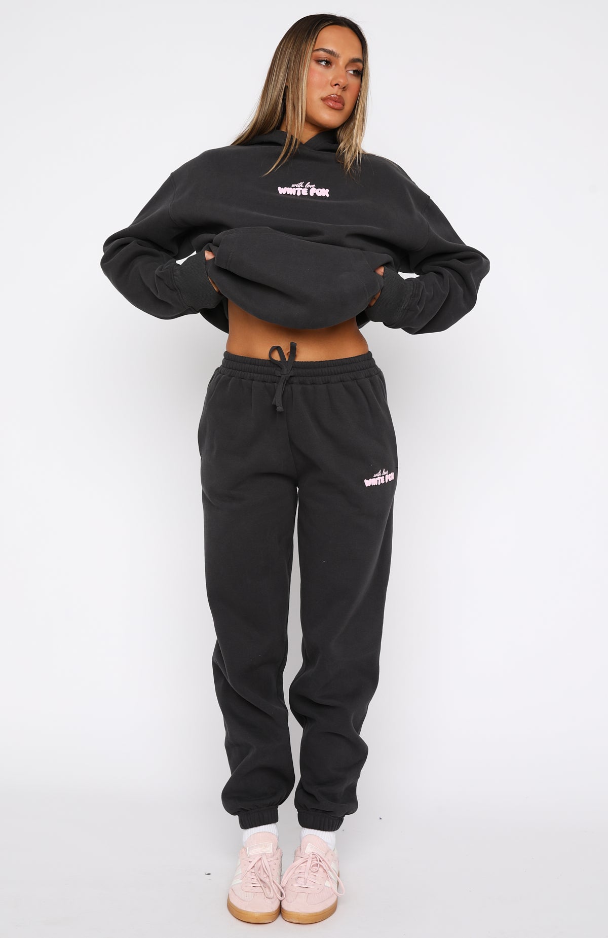 With Love In The Moment Sweatpants Charcoal - Image 3