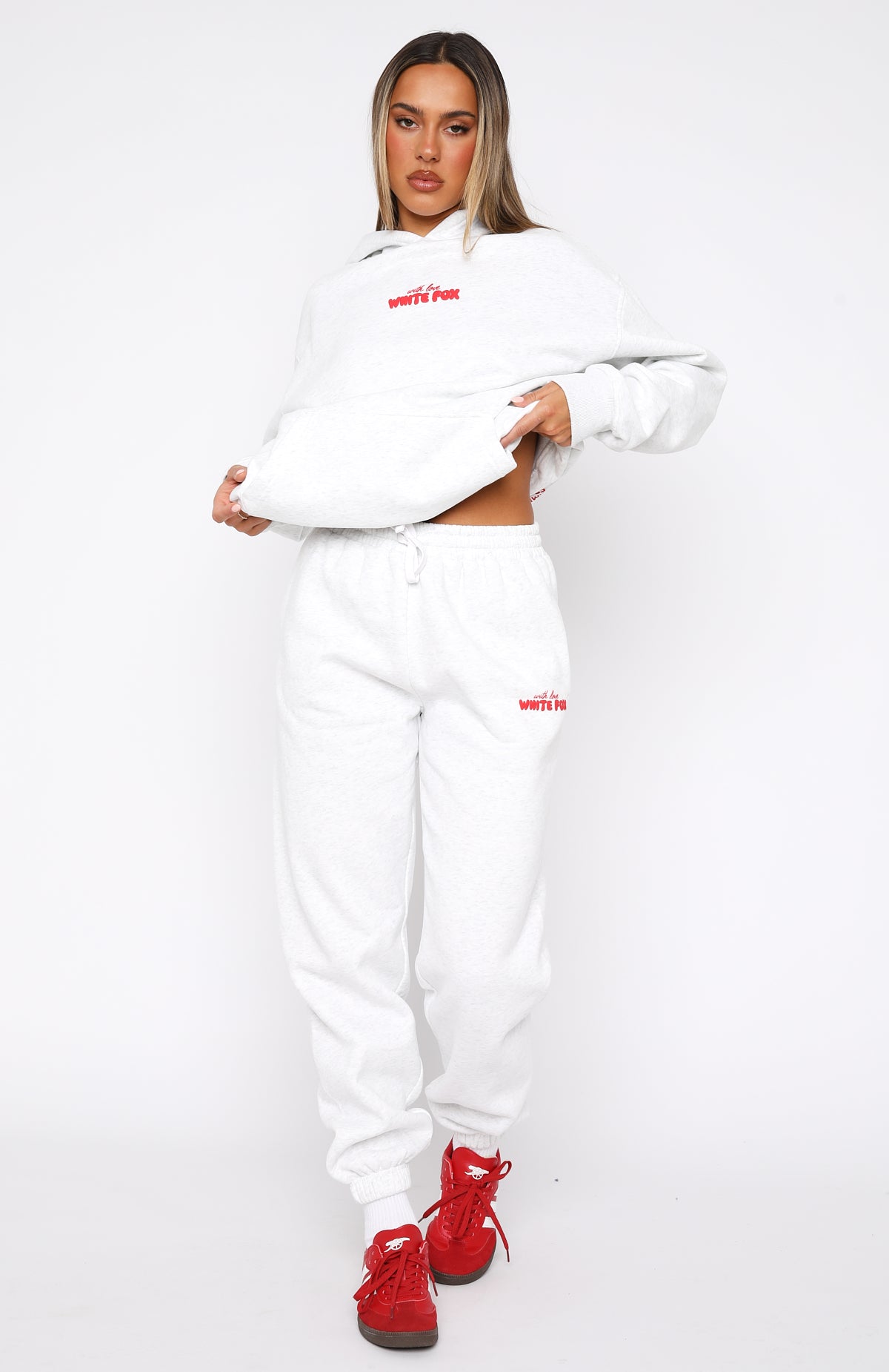 With Love In The Moment Sweatpants Grey Marle - Image 2