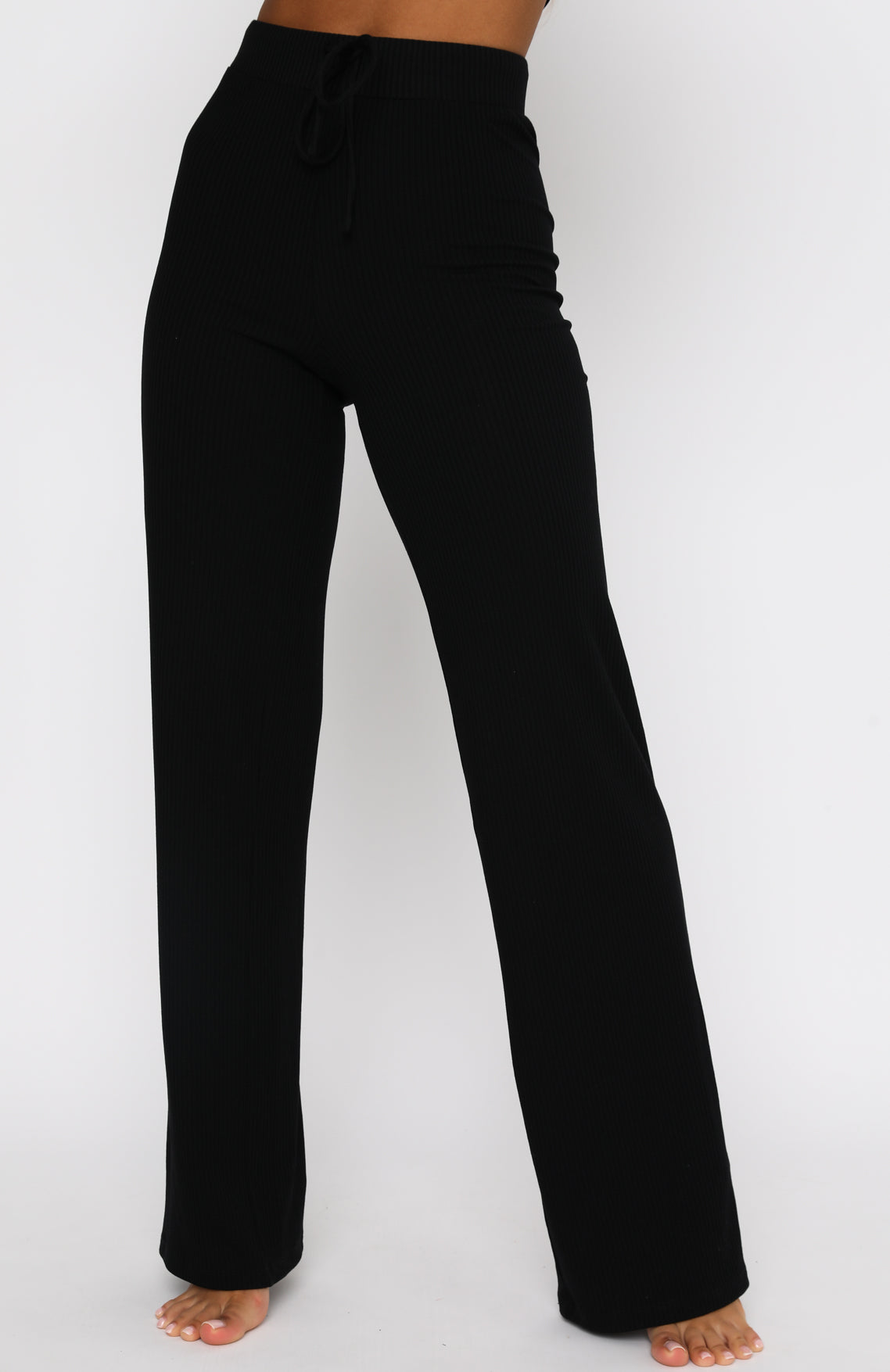 Adore You Ribbed Pants Black - Image 2