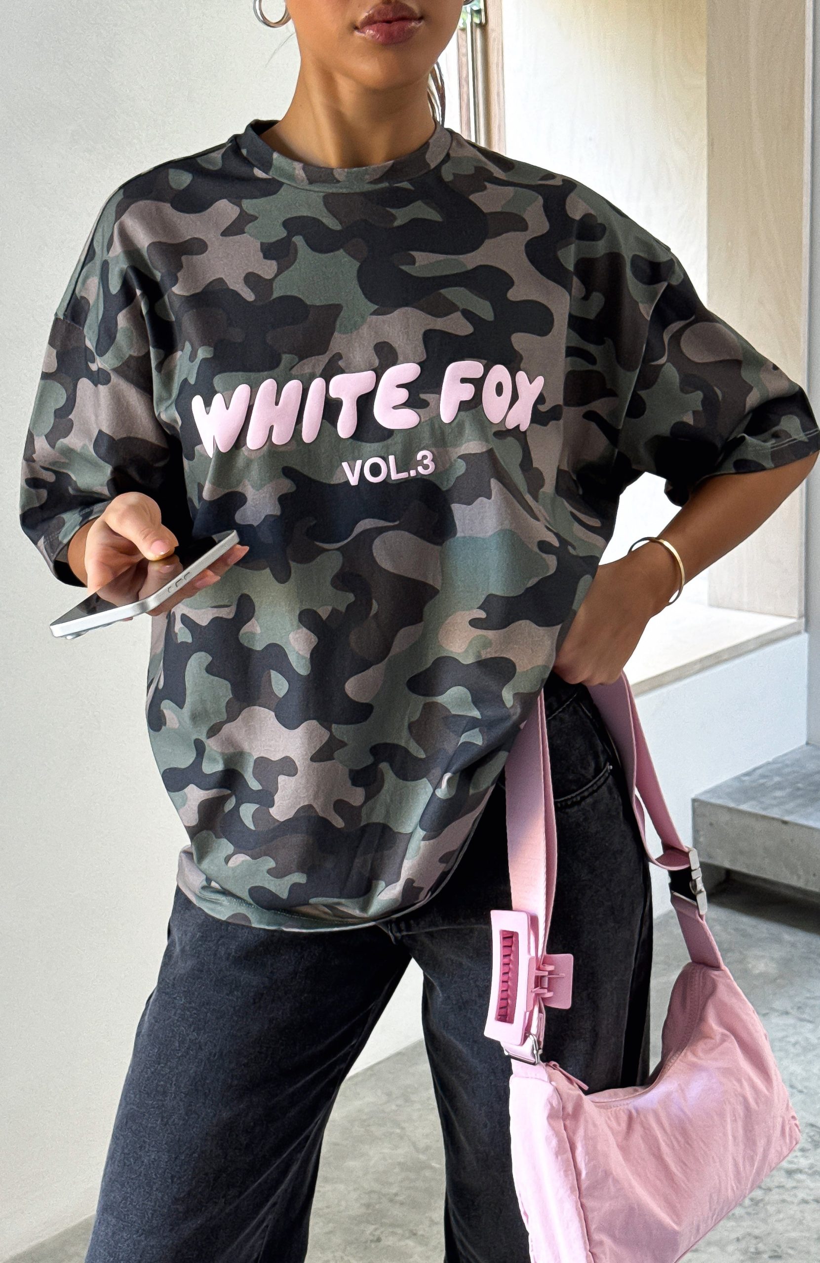 Offstage Printed Oversized Tee Washed Camo - Image 6