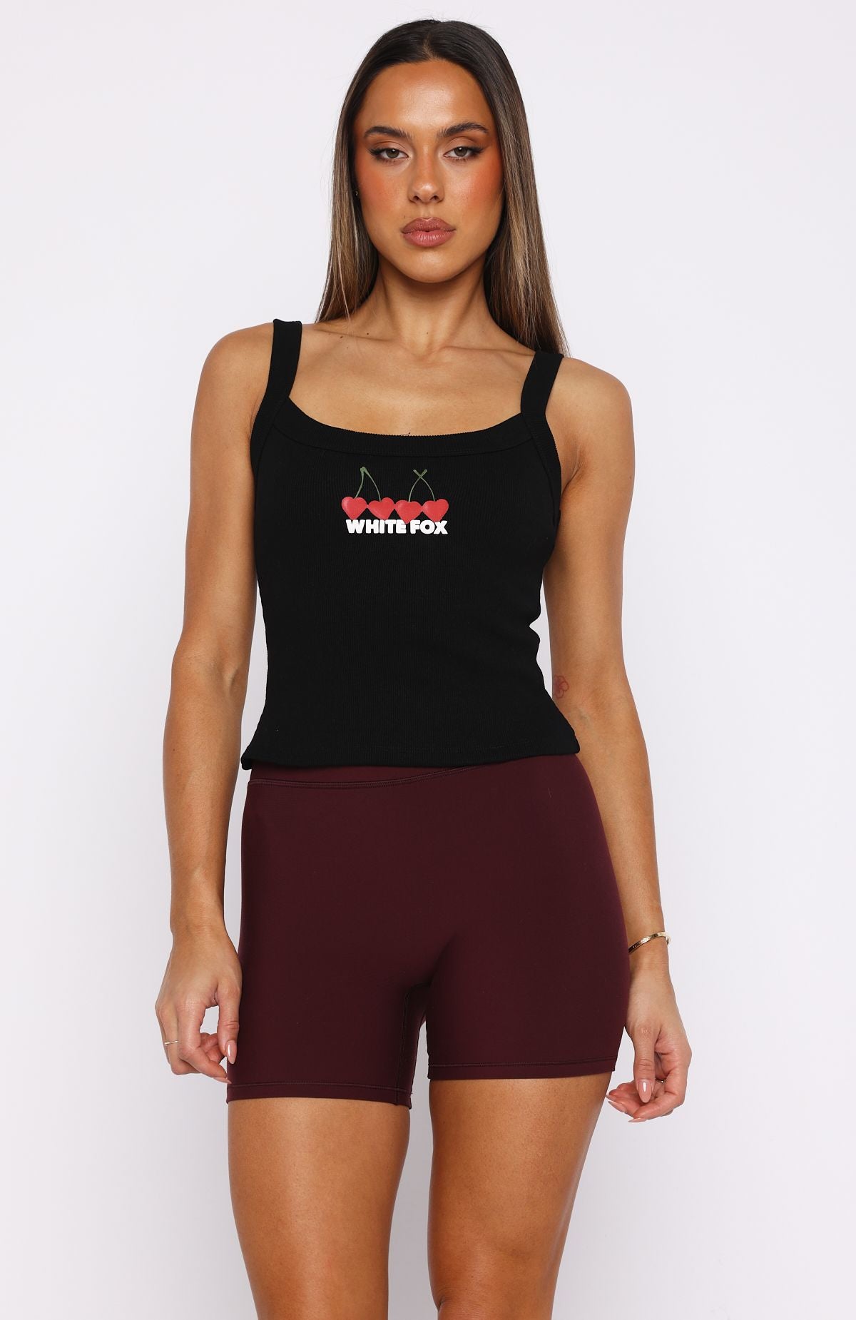 Club 14 Taylah Singlet Top Black - Image 2