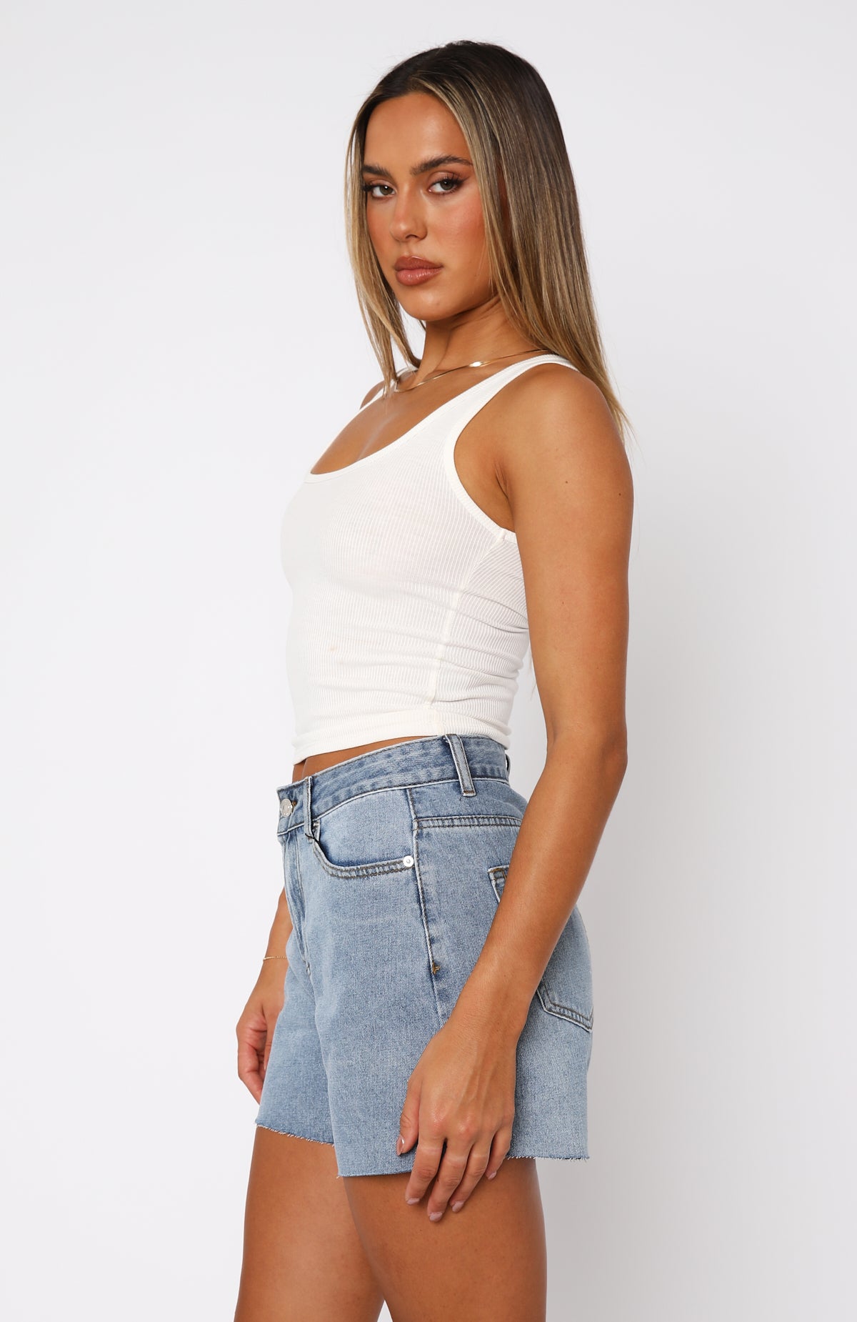 Keep It Brief Denim Shorts Blue - Image 3