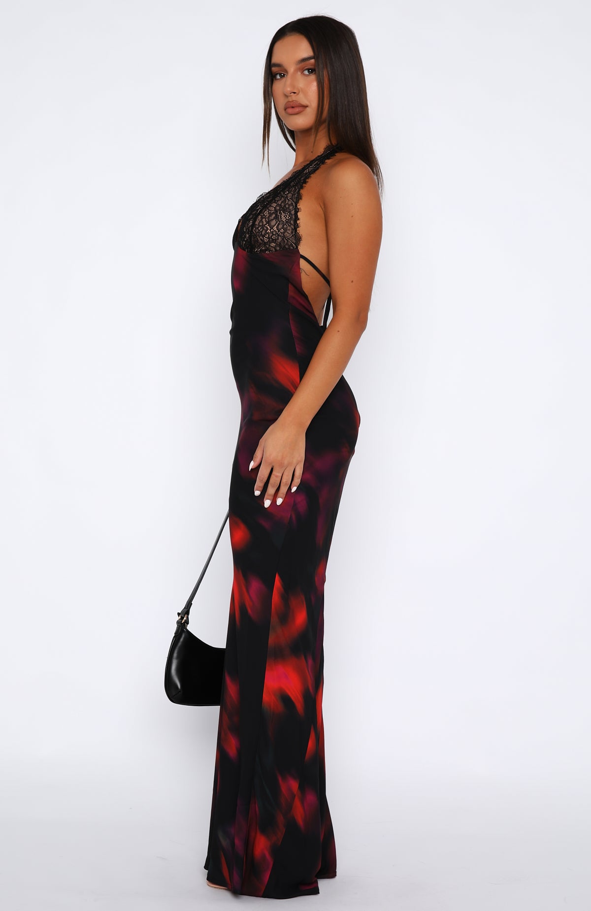 Beyond The Stars Maxi Dress Sangria Floral - Image 3