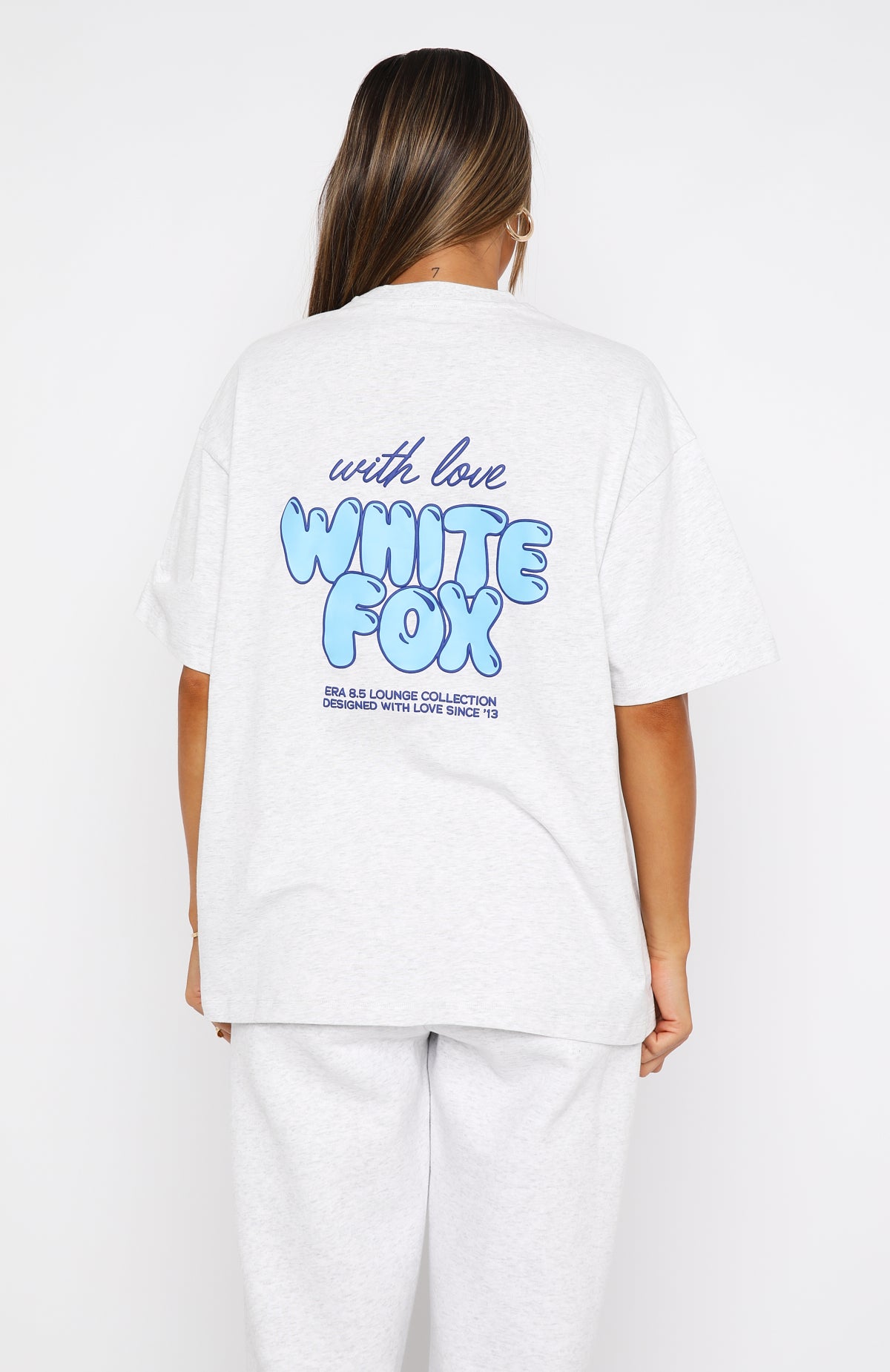 With Love Always Oversized Tee Grey Marle - Image 4