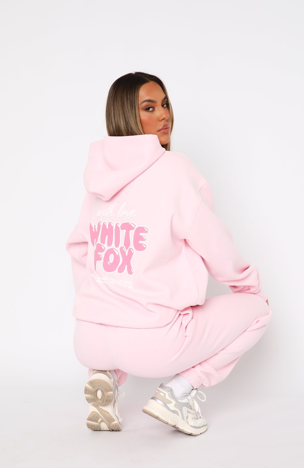 With Love Always Oversized Hoodie Baby Pink - Image 2
