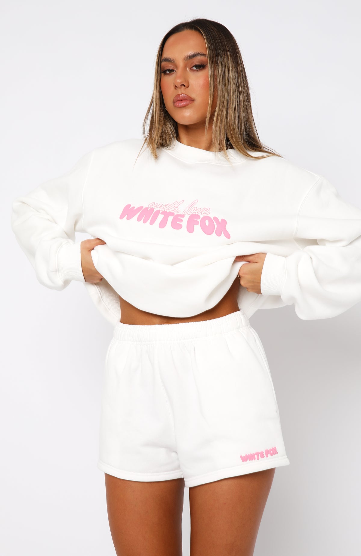 With Love Lounge Shorts White - Image 6