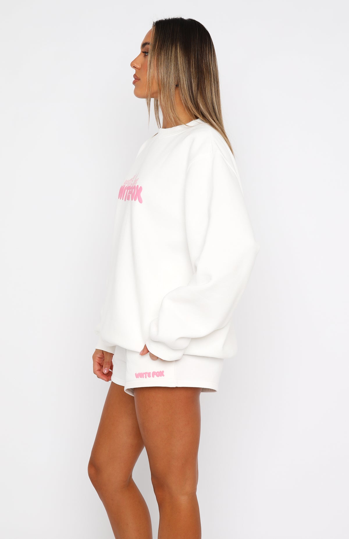 With Love Forever Oversized Sweater White - Image 3