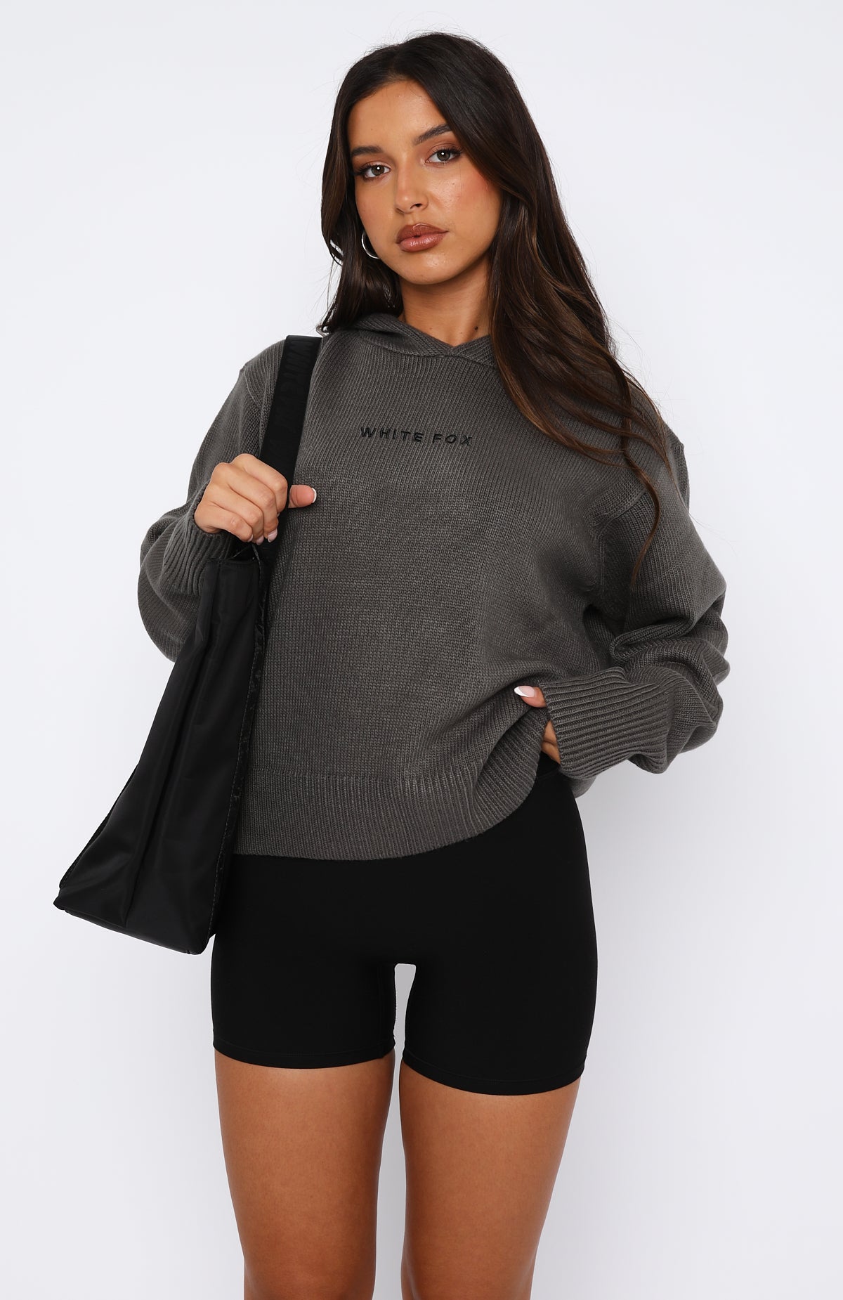 It's Cool Knit Hoodie Charcoal - Image 2