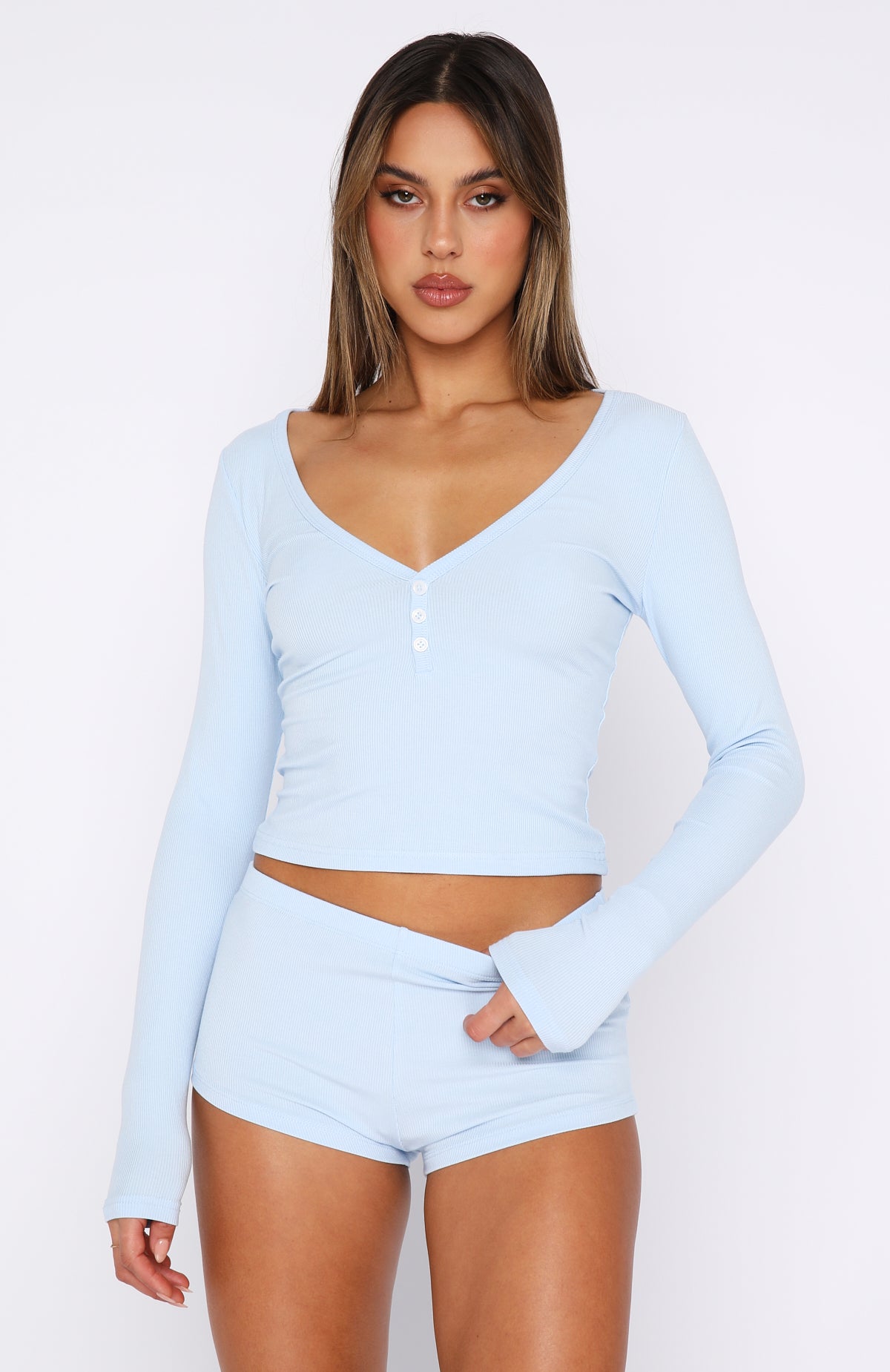 Girl Talk Pyjama Set Baby Blue - Image 2