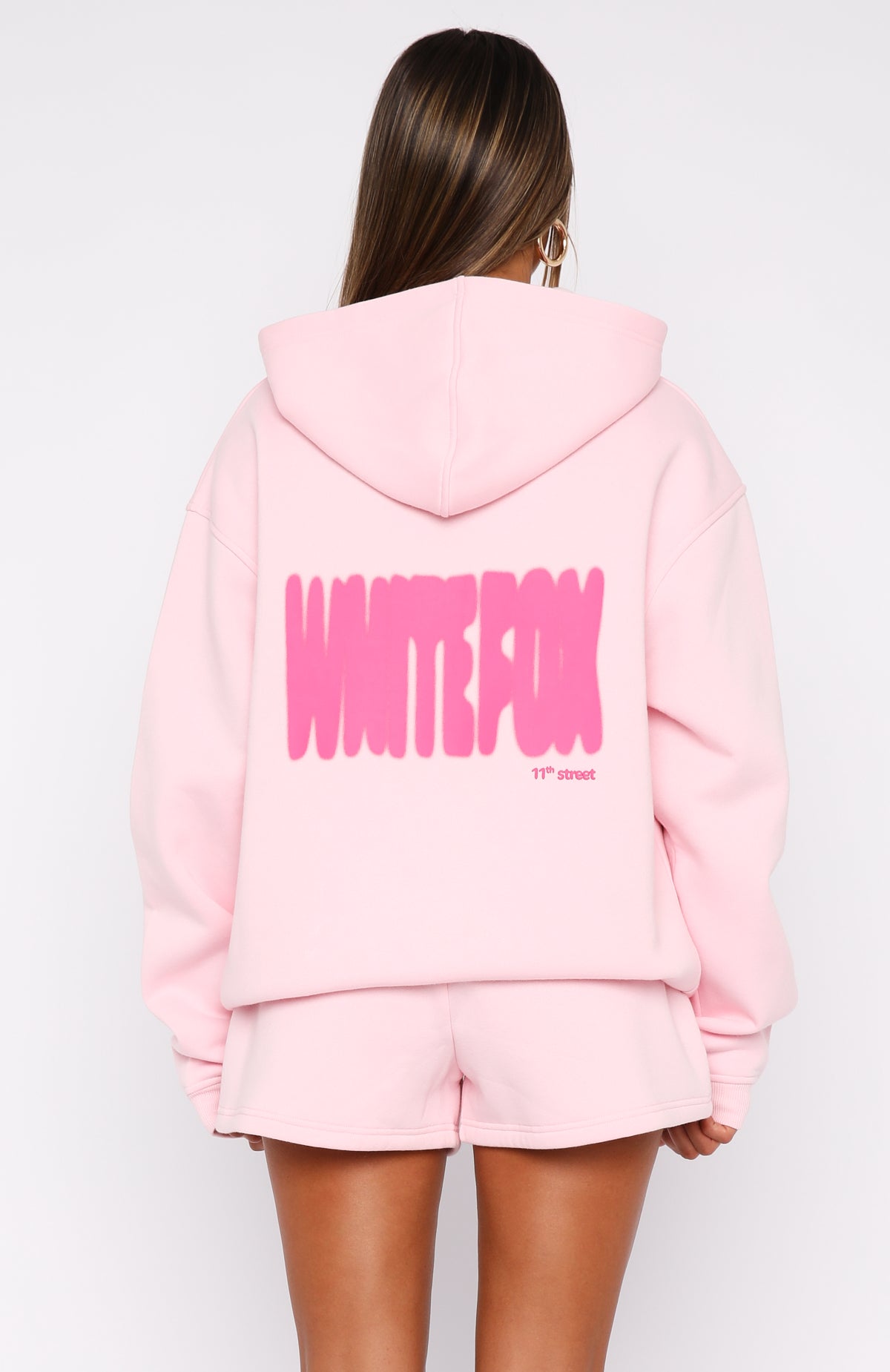 11th Street New York Or Nowhere Oversized Hoodie Pink Sugar - Image 4