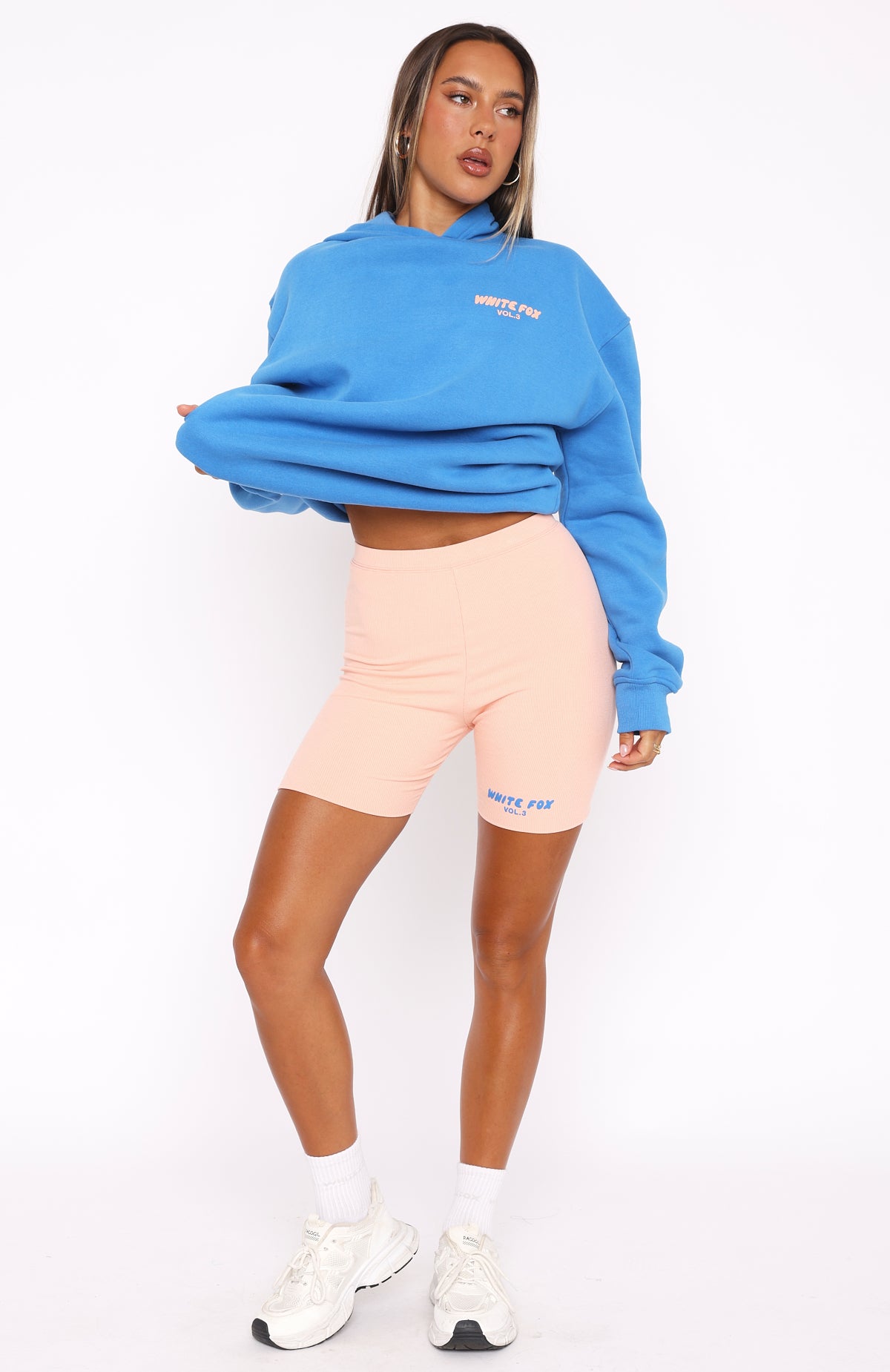 Offstage Ribbed Bike Shorts Apricot Ice - Image 5