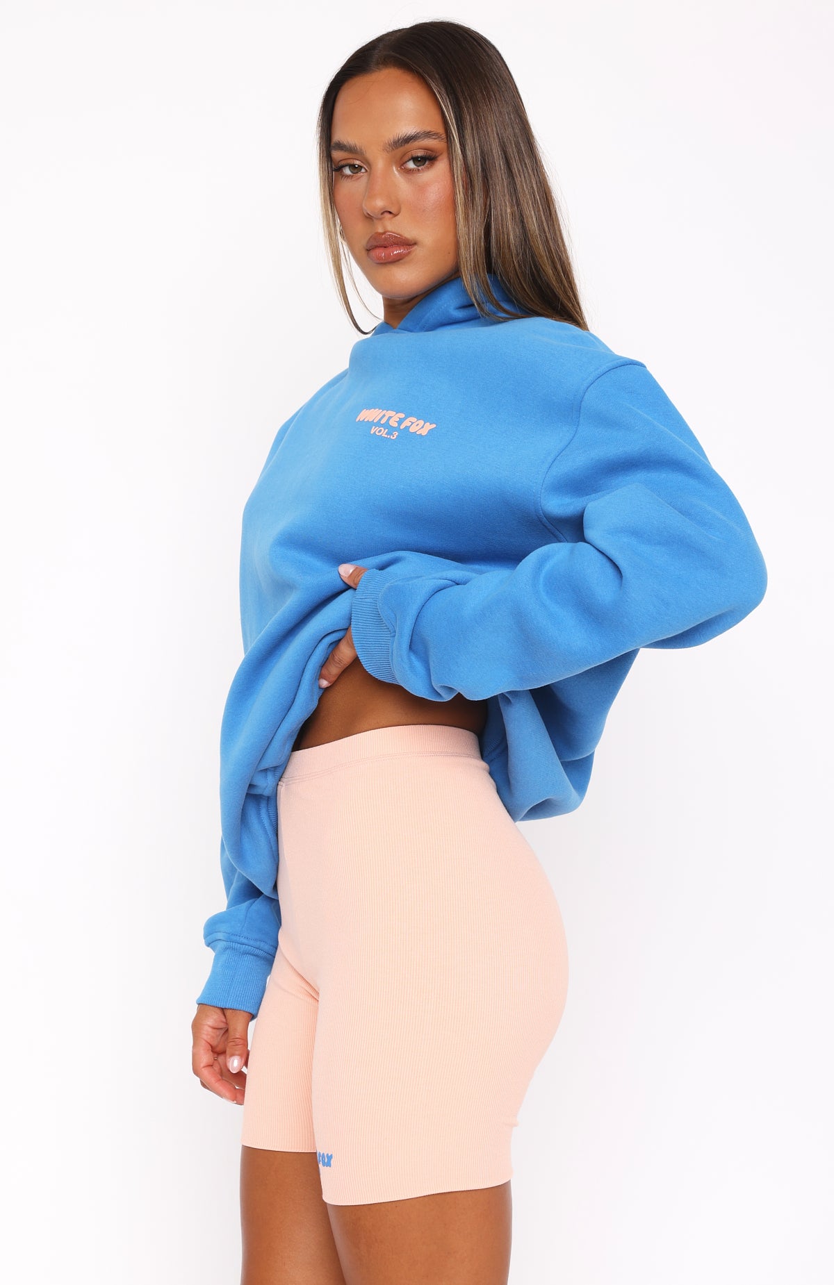 Offstage Ribbed Bike Shorts Apricot Ice - Image 3