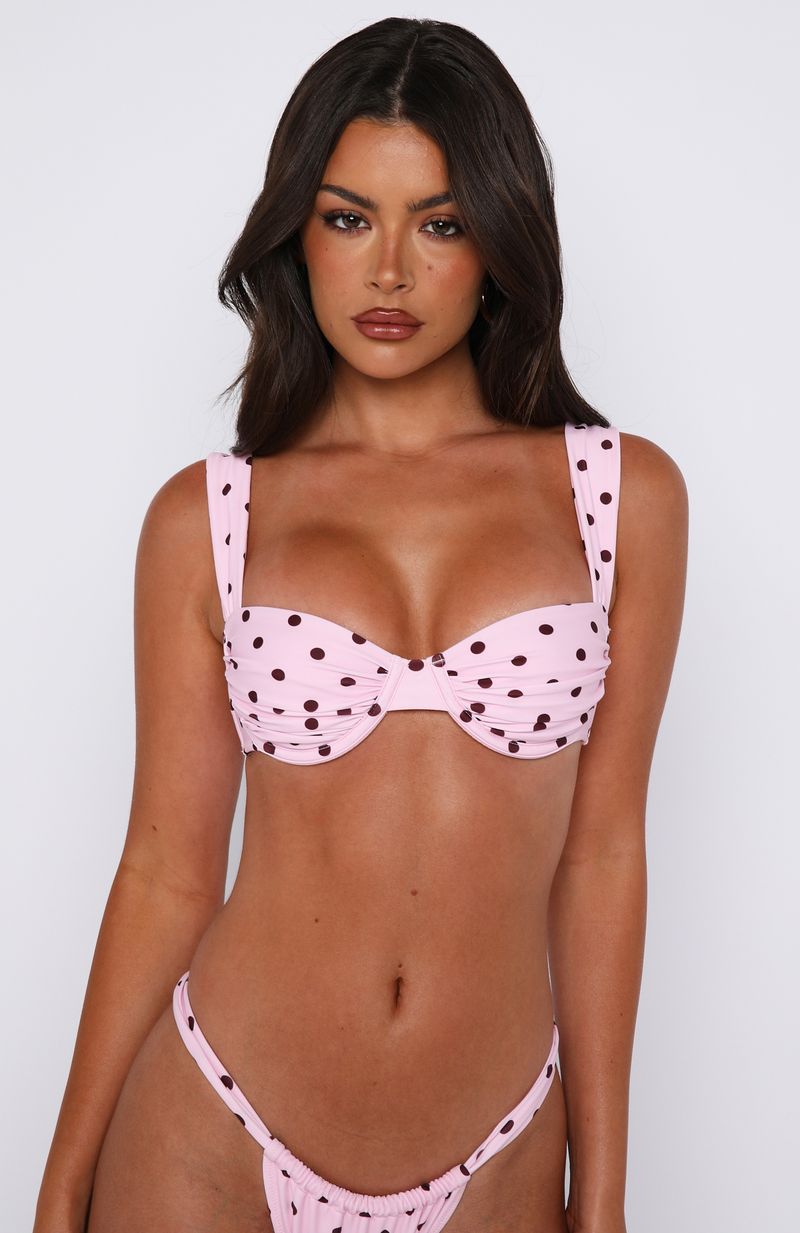 Balia Bikini Top Pink Polka Dot - Image 2