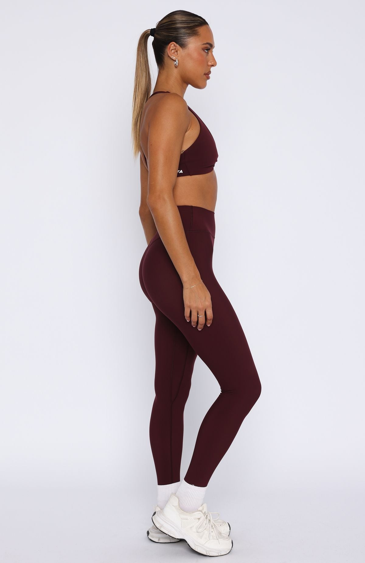 Go Getter High Waisted Leggings Merlot - Image 3