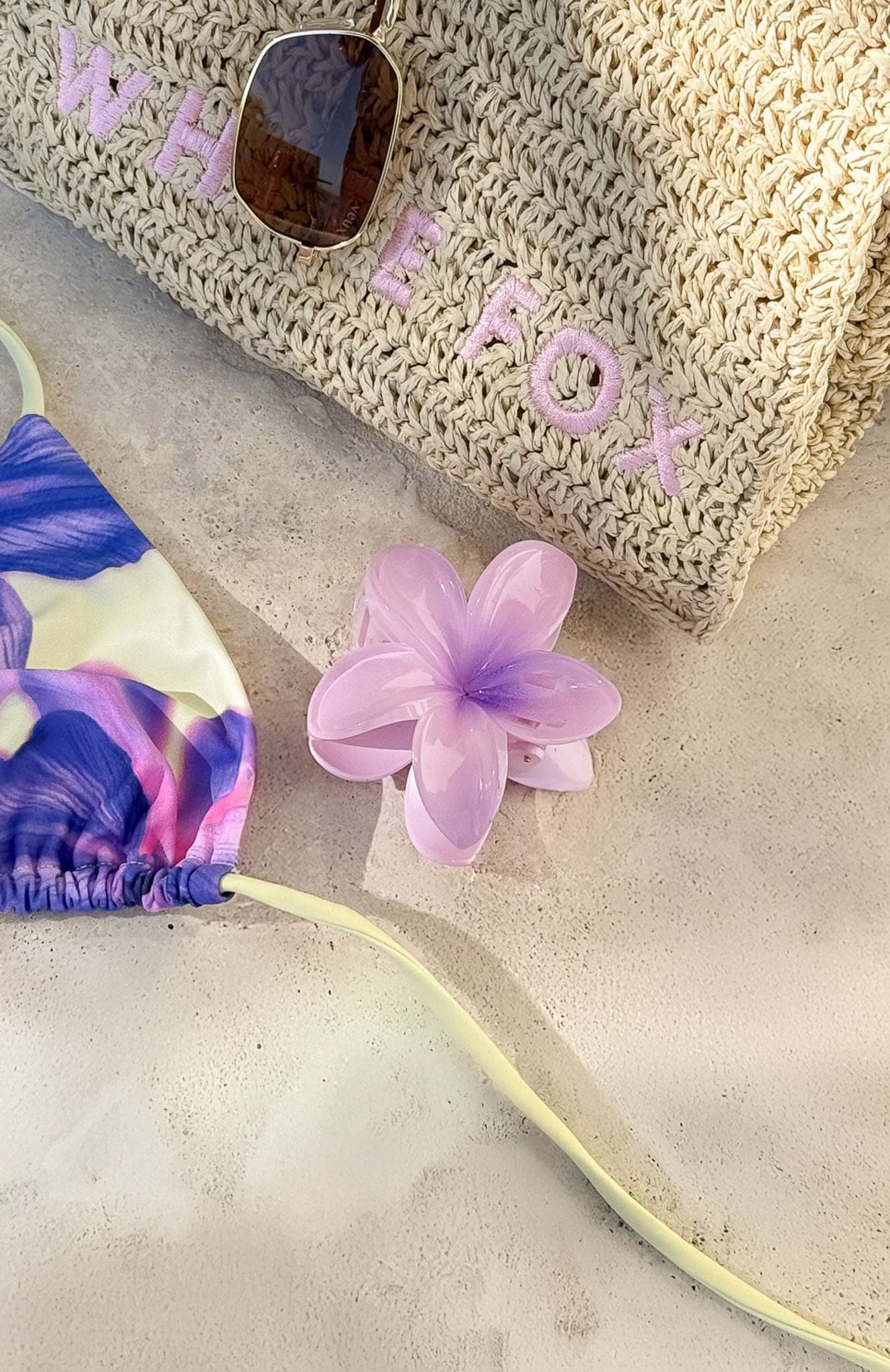 Floral Charm Hair Clip Lilac - Image 4