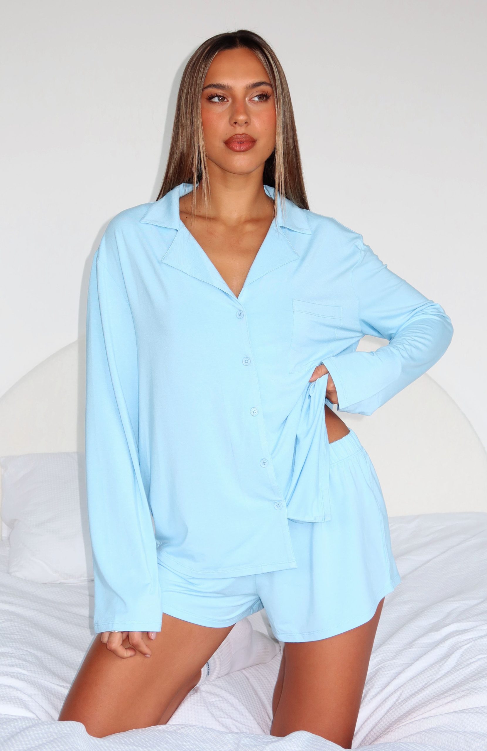 Dreamscape Long Sleeve Pyjama Set Baby Blue - Image 5